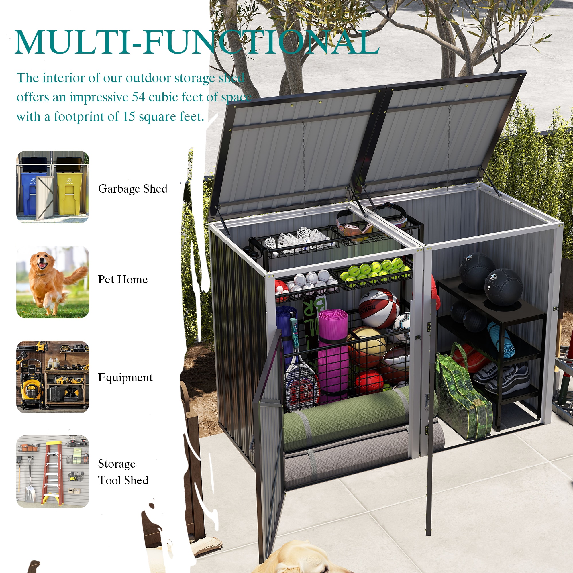 LUXEYARD DS-M-BAC01127 Metal-Storage-Buildings-Sheds - View #4