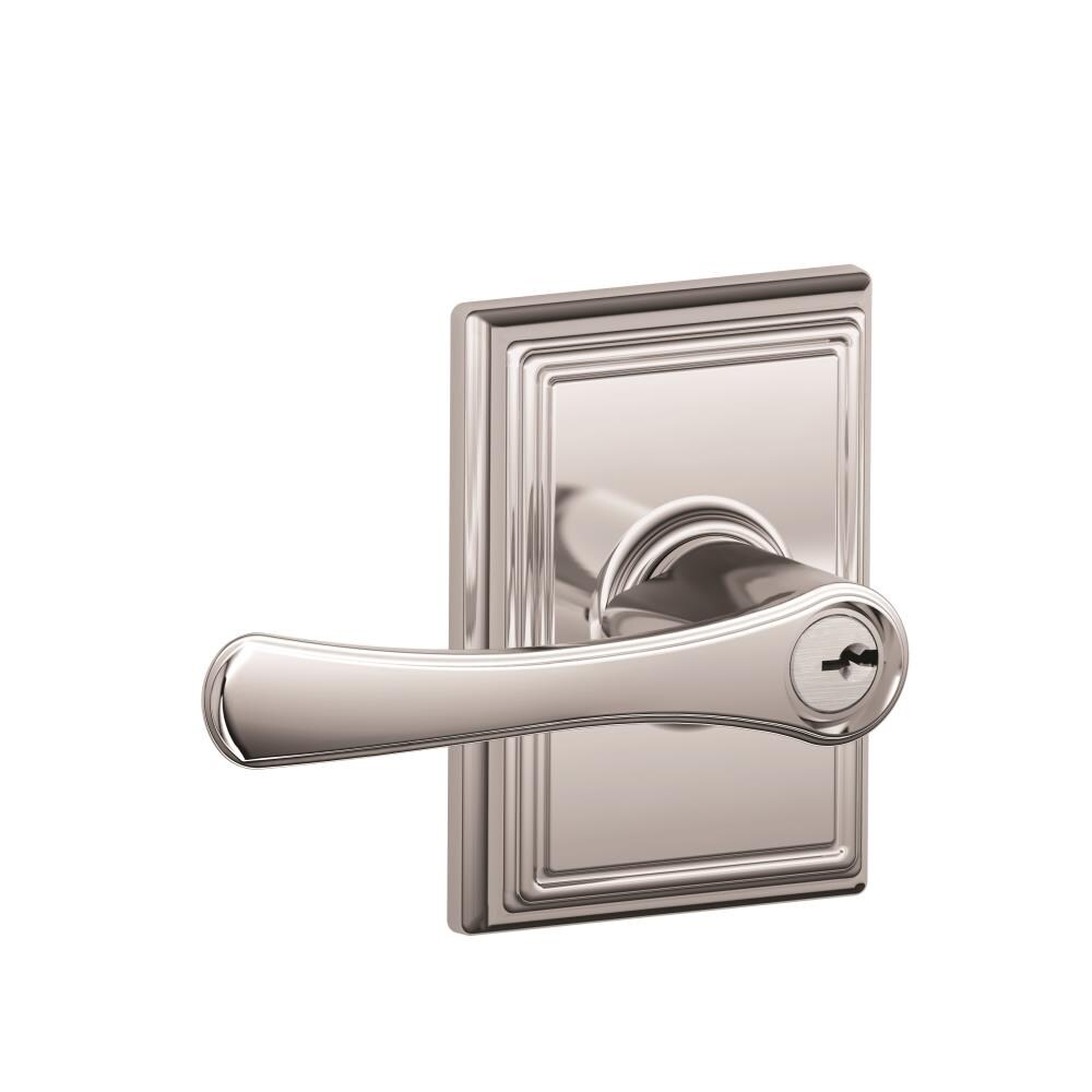 Schlage F51AVLA625ADD F Series Bright Chrome Interior/Exterior Keyed Entry Door Handle