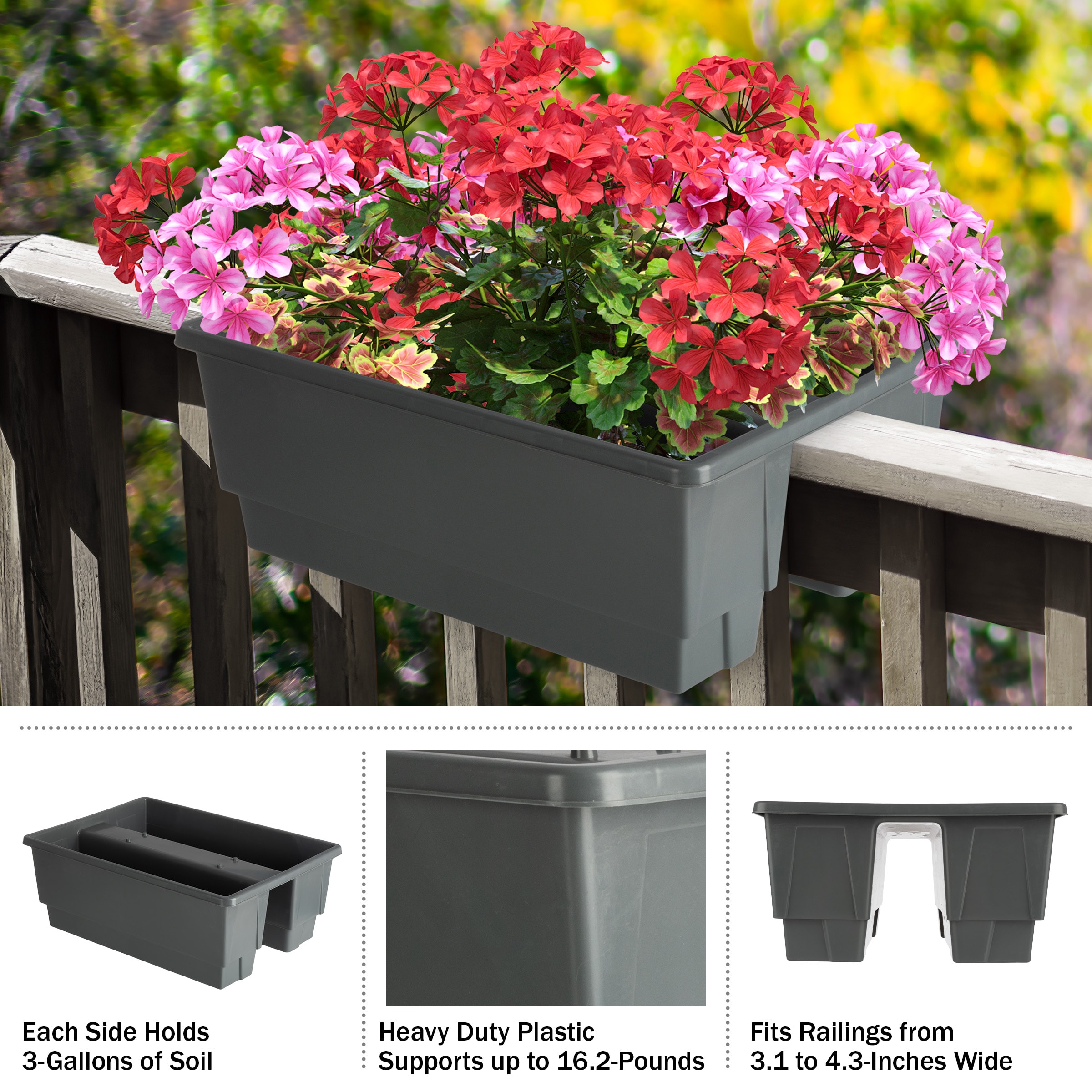 Pure Garden 50-LG1462 Planter-Window-Box - View #4