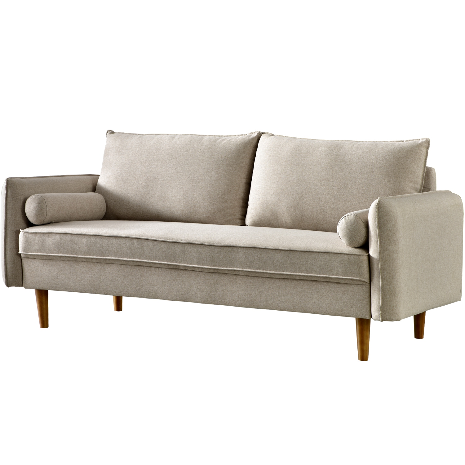 Ovios ESL 100 Enoch 71.26-Inches Casual Beige Linen 2 -seater Loveseat