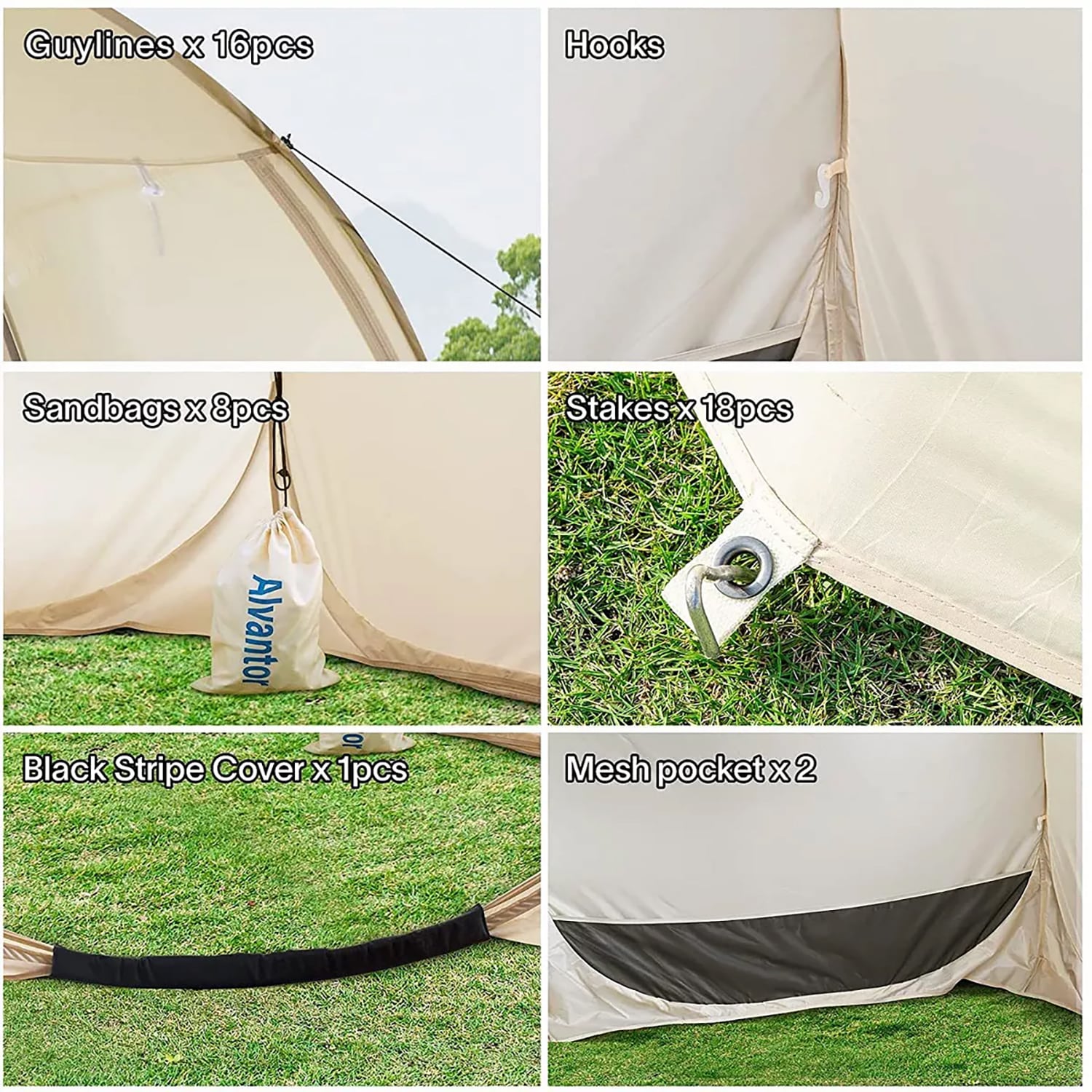 Beige 12' x 12' Fiberglass Pop-Up Vendor Tent