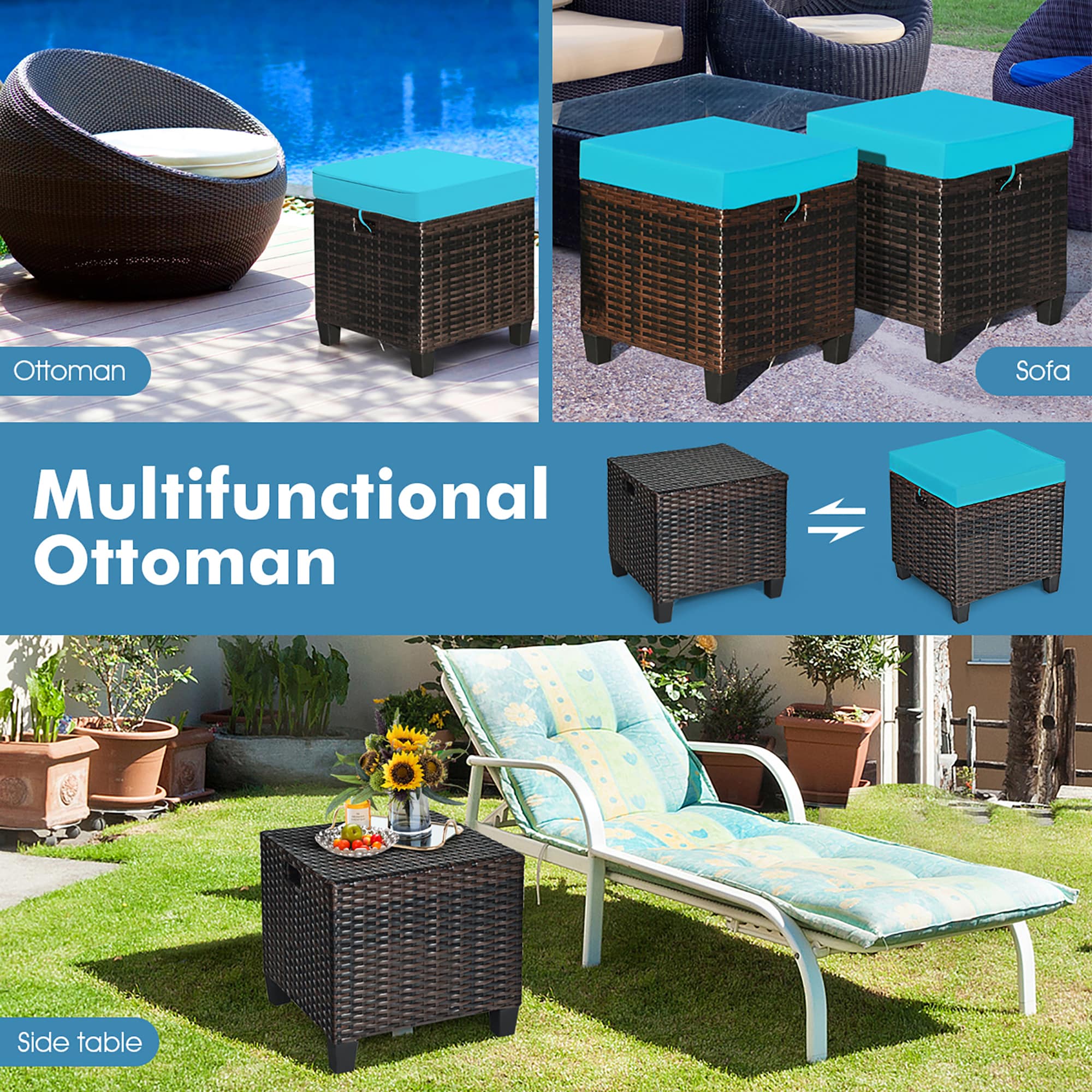 Costway JLRP00034 Indoor-Ottomans - View #3