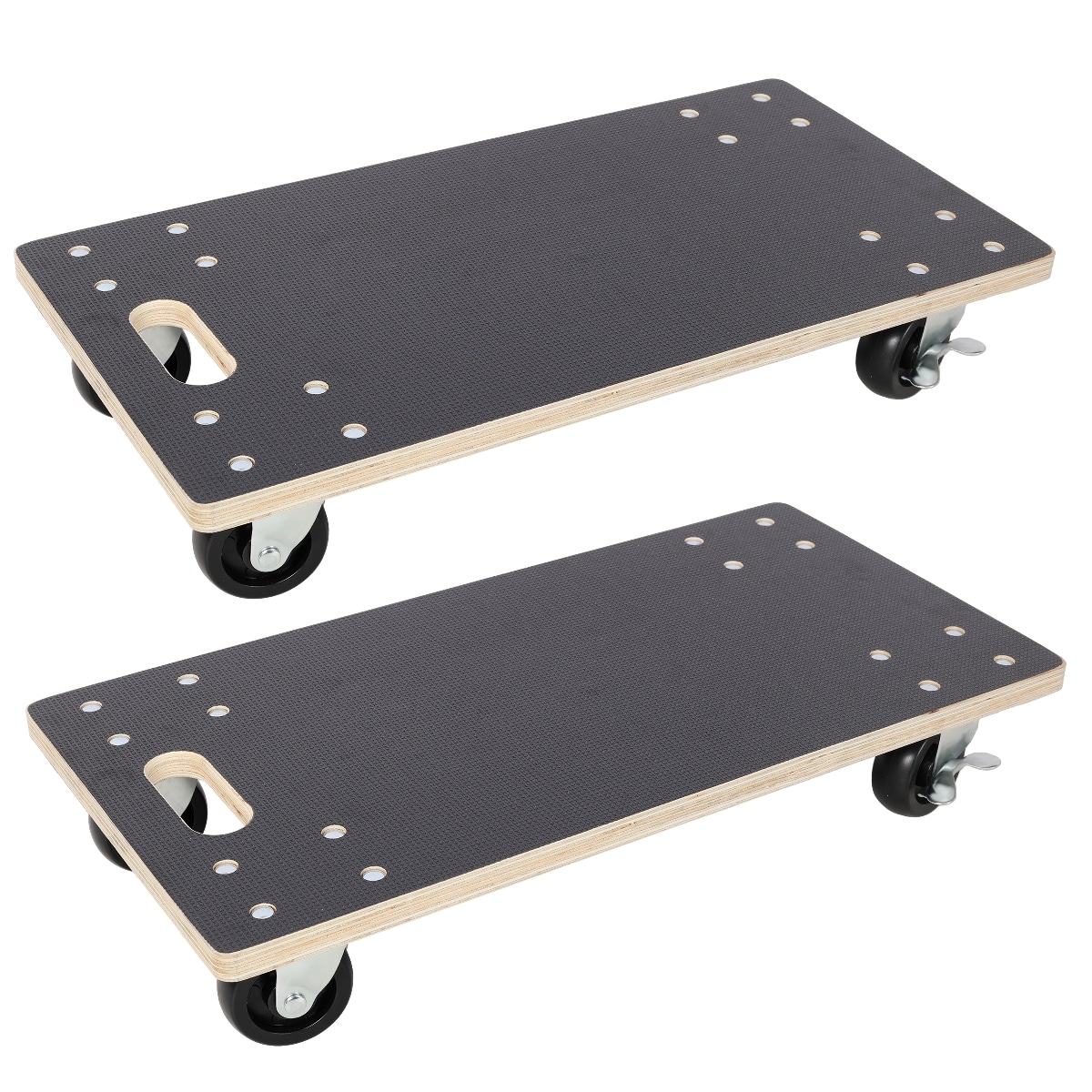 KEOKLE Furniture Moving Dolly Heavy Duty Rolling Mover Plywood Platform with Brakes 2 Pack #W465P293450