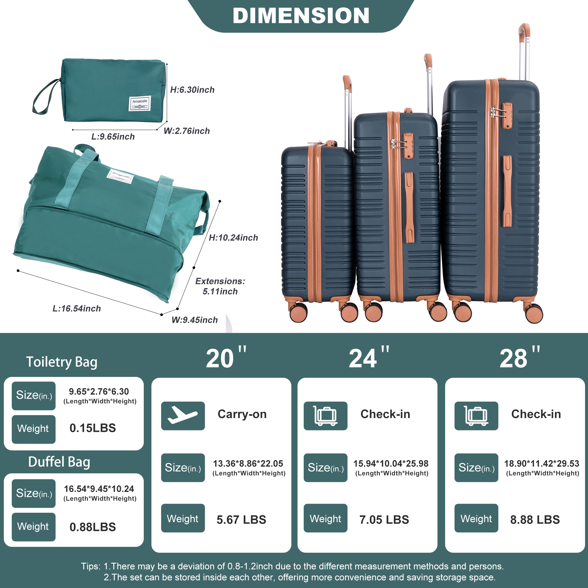 SINOFURN SYD9400003GN Luggage-And-Luggage-Sets - View #2