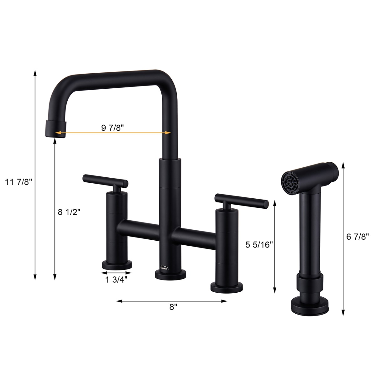 Mondawe MO236DT-MB Kitchen-Faucets - View #7