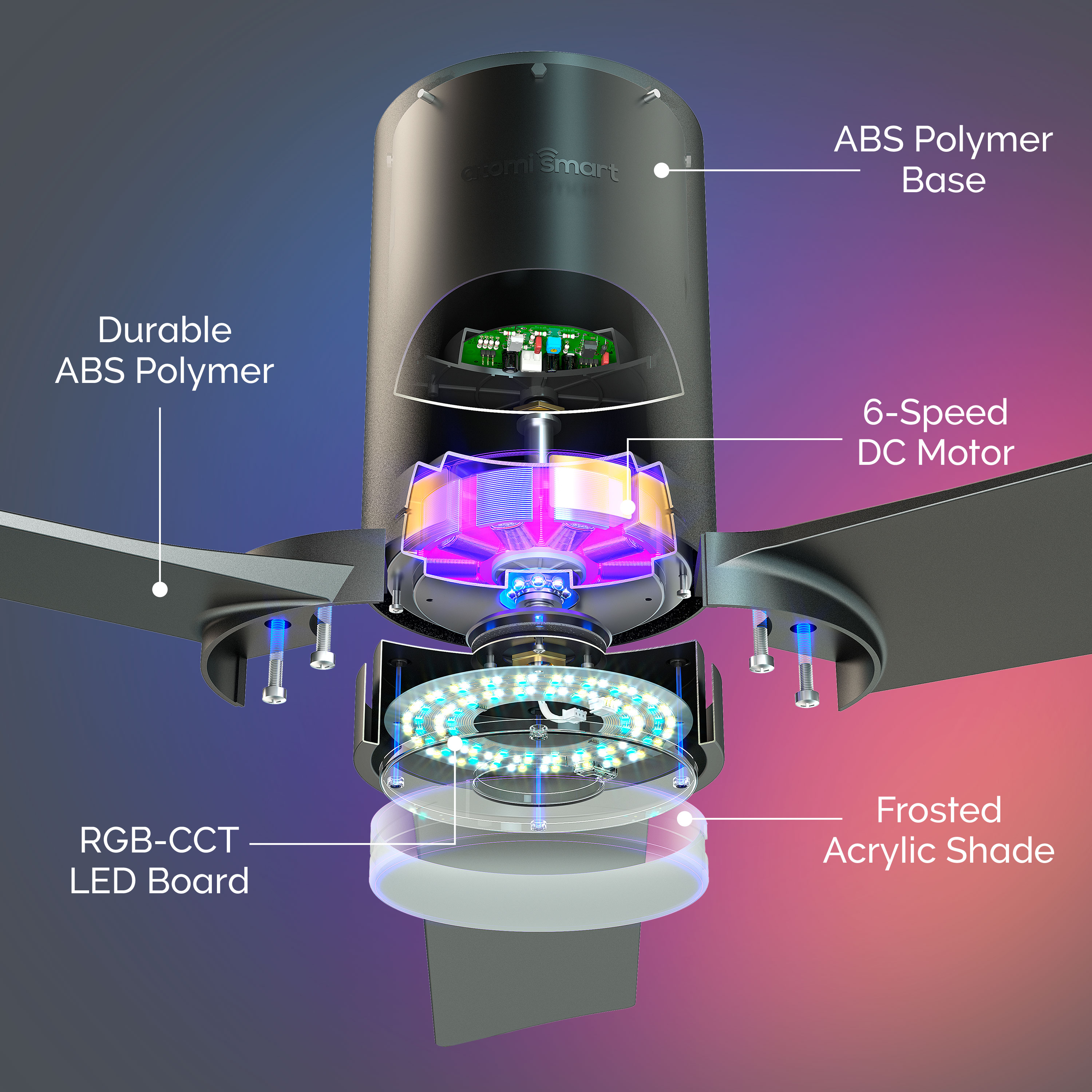 atomi smart AT2480-BB Ceiling-Fans - View #7