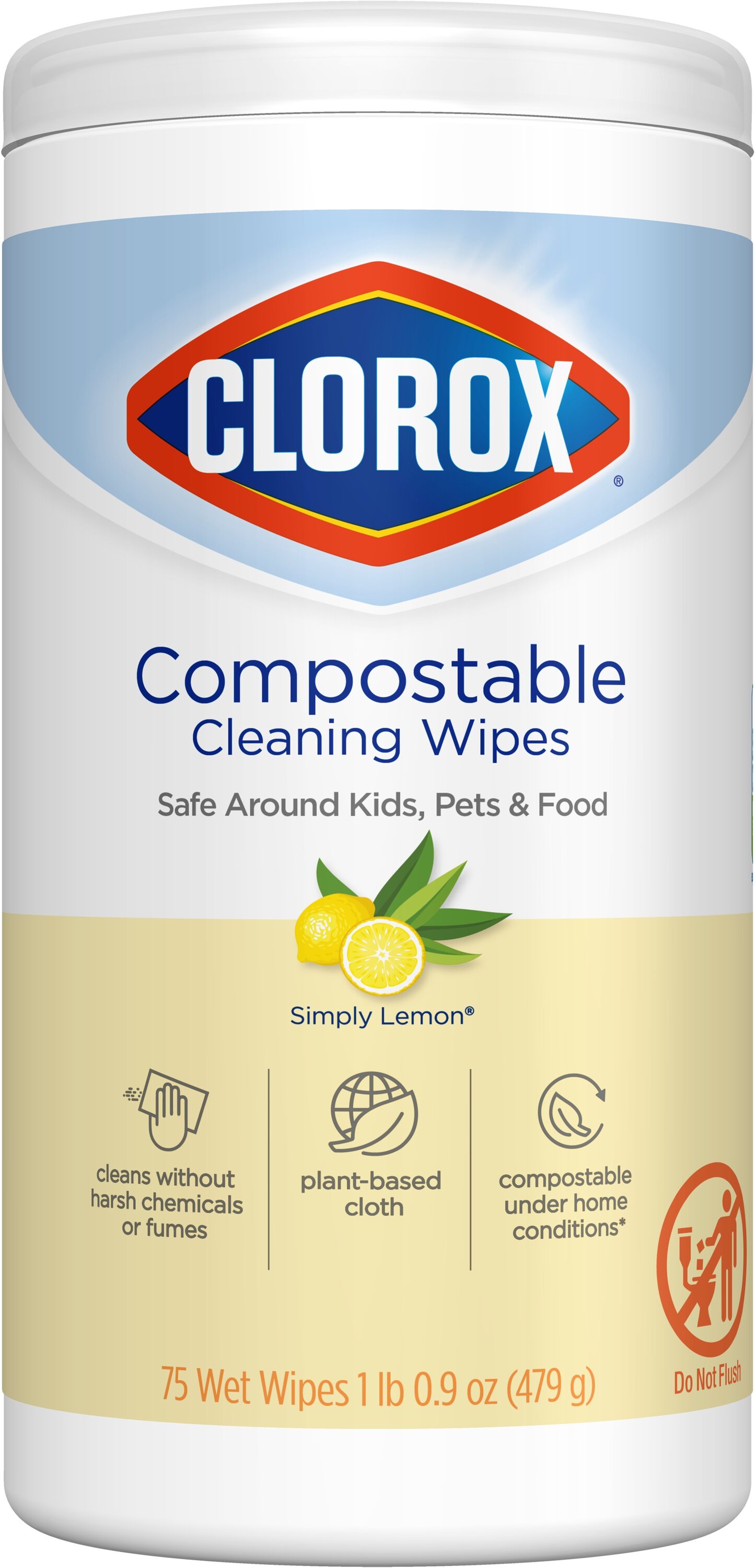 Dropship Clorox Compostable Cleaning Wipes, All Purpose Wipes, Simply  Lemon, 75 Count to Sell Online at a Lower Price