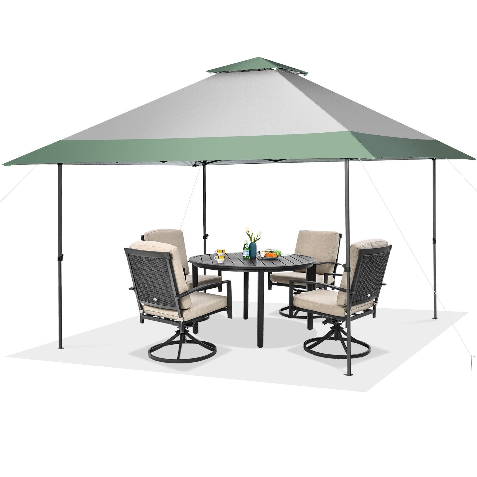 WELLFOR ORS65639598 13-Feet x 13-Feet Canopy Storage Shelter