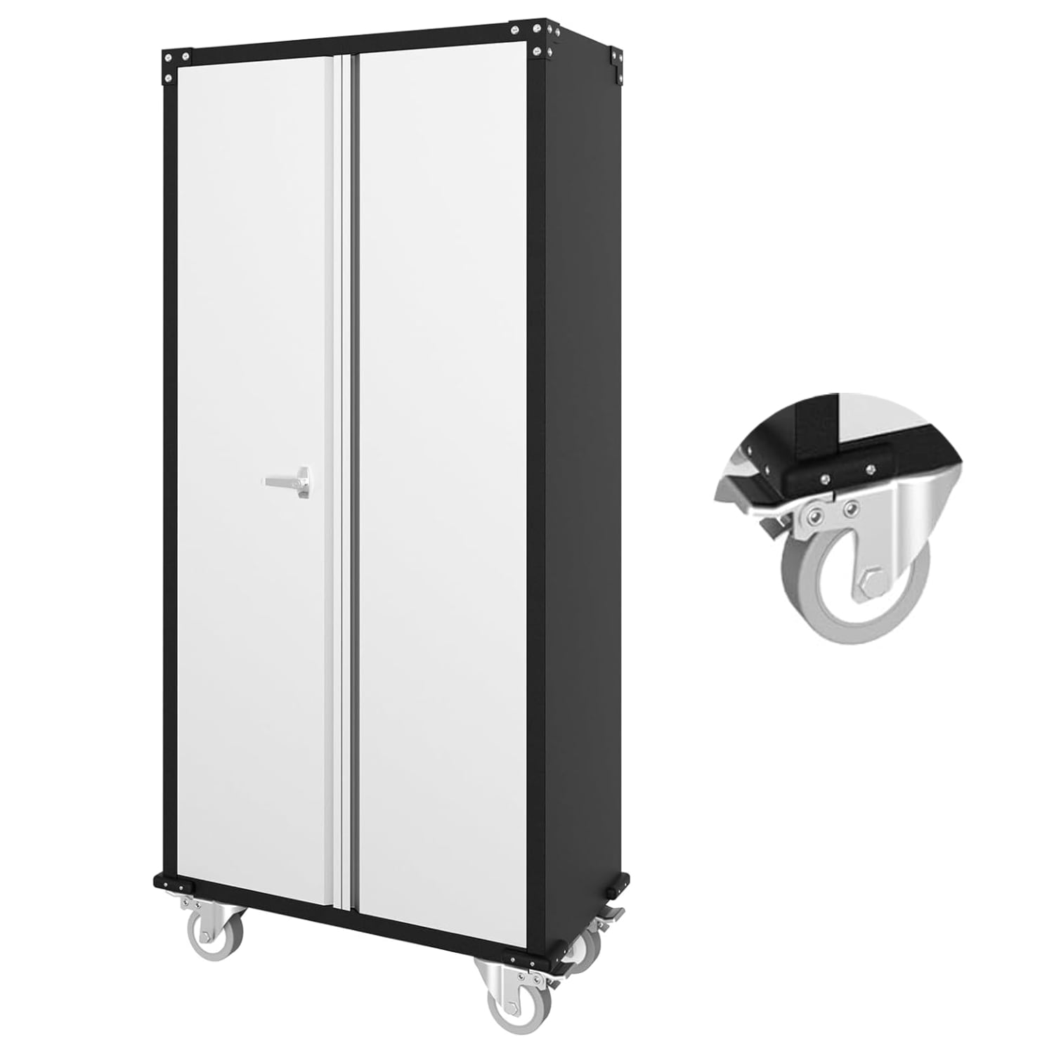 Der Rose LMXPTH-333G-0903NMVP 72 Inch Metal Storage Cabinet with Wheels and Lock for Home/Office