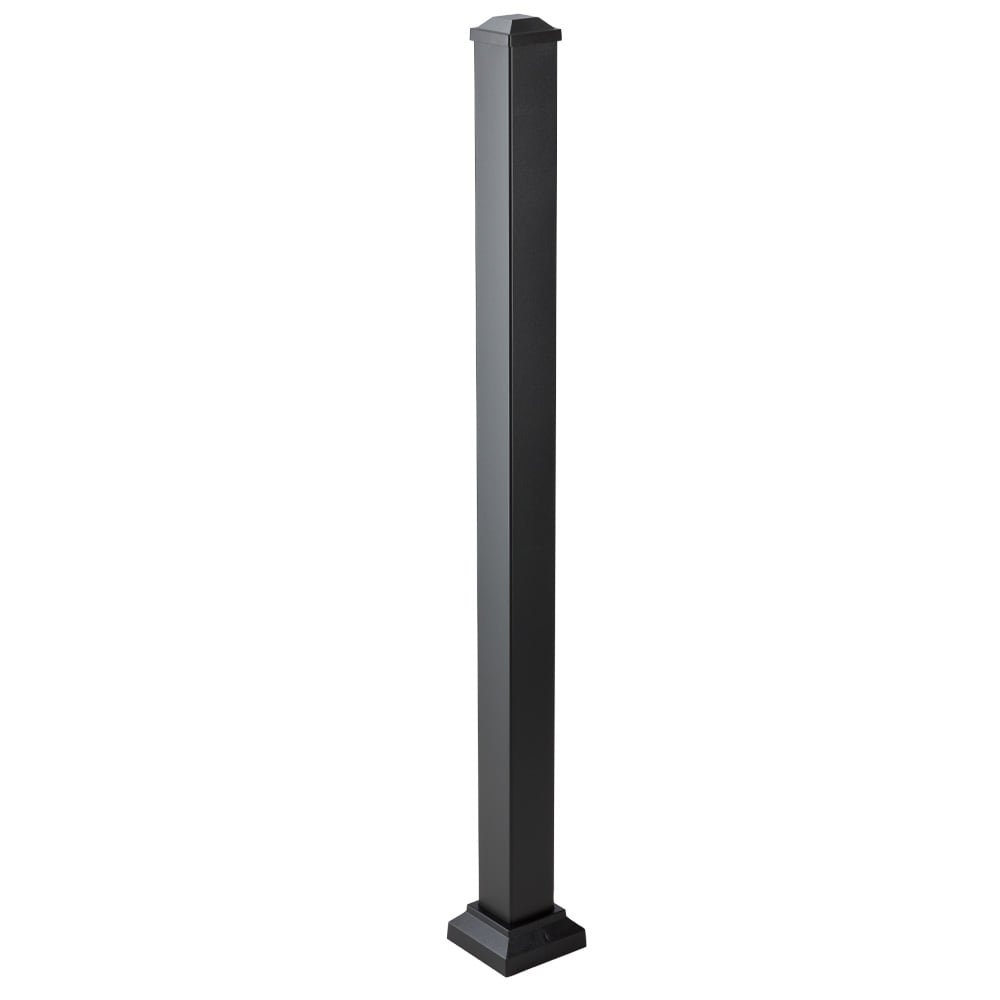 TimberTech Impression Rail Express 3-in x 3-in x 4-ft Black Aluminum ...