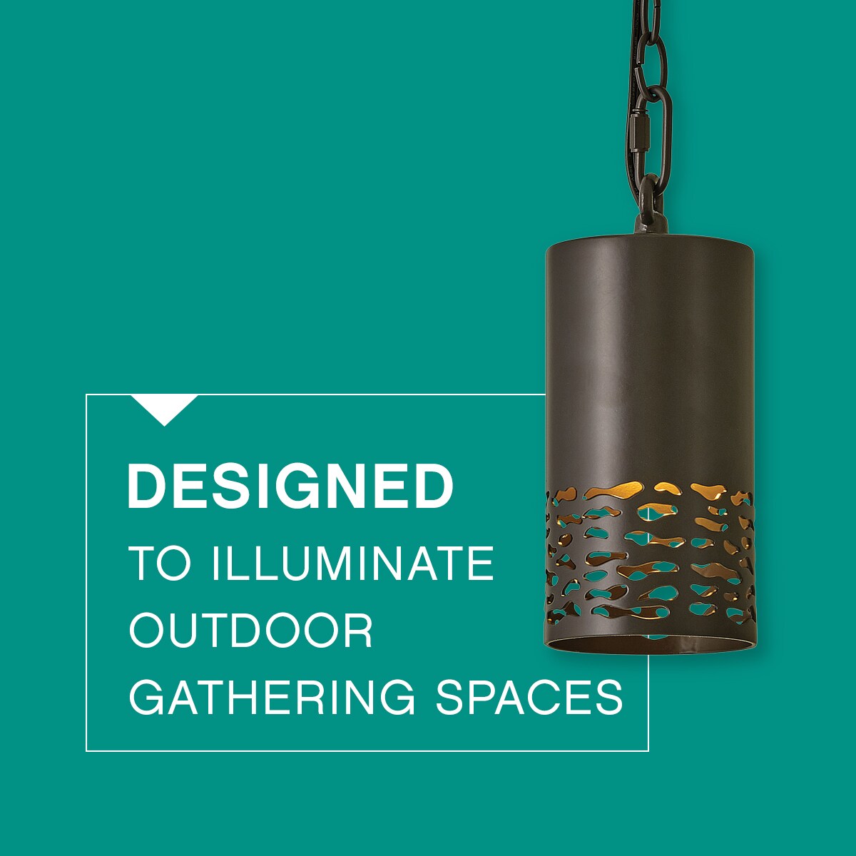 Bronze Aluminum LED Indoor/Outdoor Pendant Light