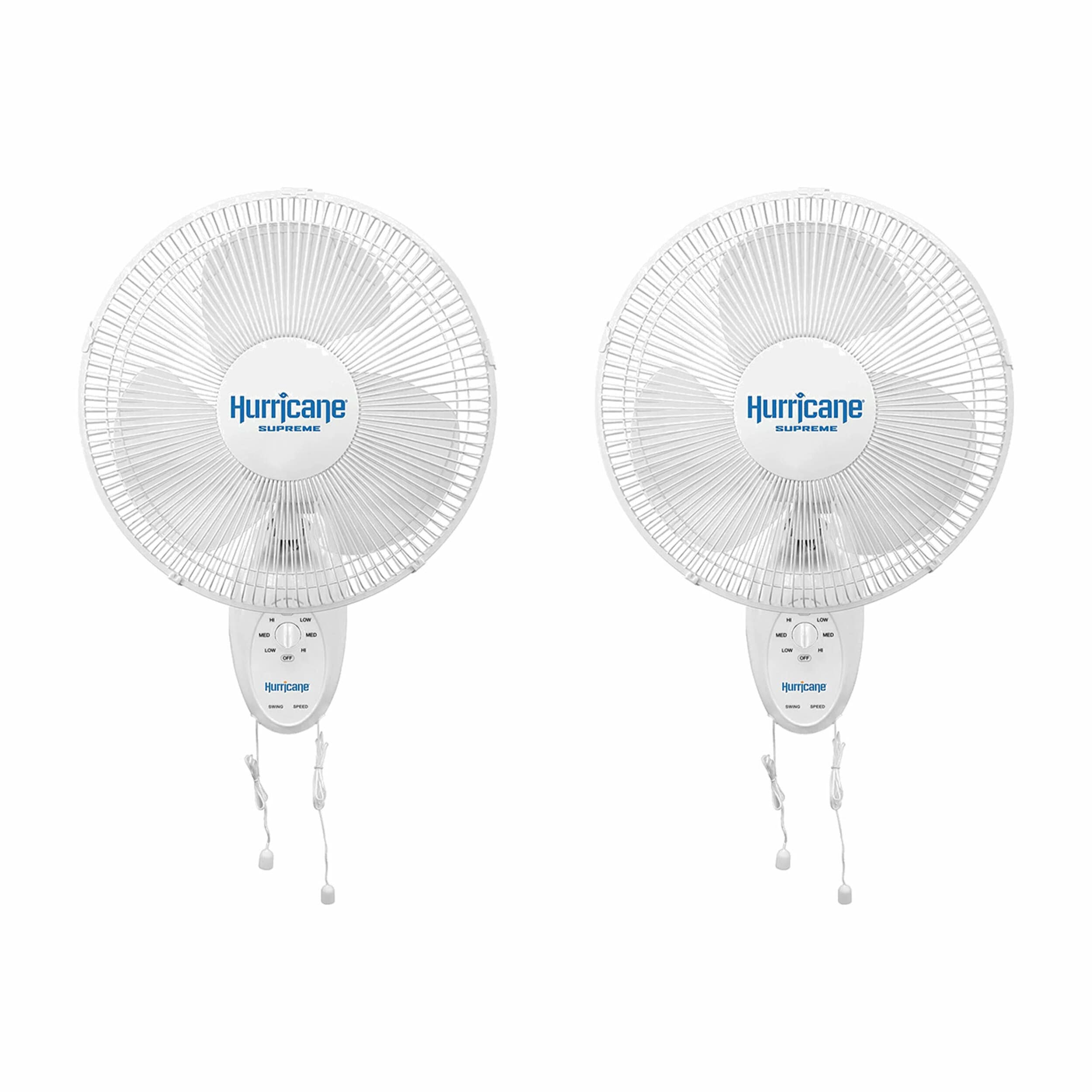 Hurricane 397828 12-Inches Oscillation Indoor or Outdoor White Wall Mounted Fan