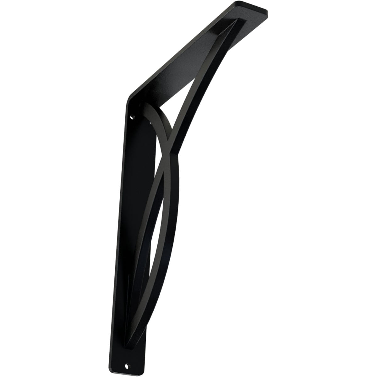 Ekena Millwork BKTM01X07X10SMI Miller 7.5-in x 1.5-in x 10-in Black Wrought Iron Countertop Support Bracket