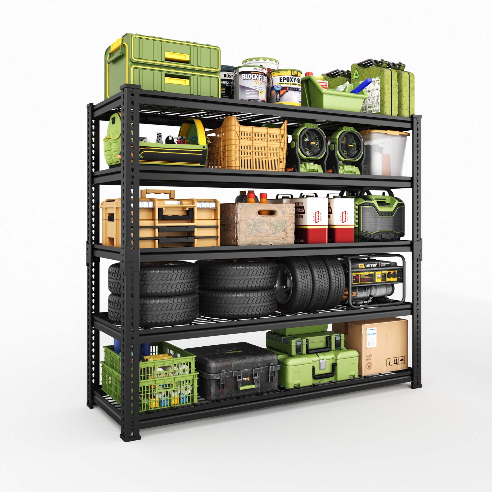 Stowcraft 60-W x 60-H x 24-D 4-Tier Heavy Duty Metal Utility Shelving Unit