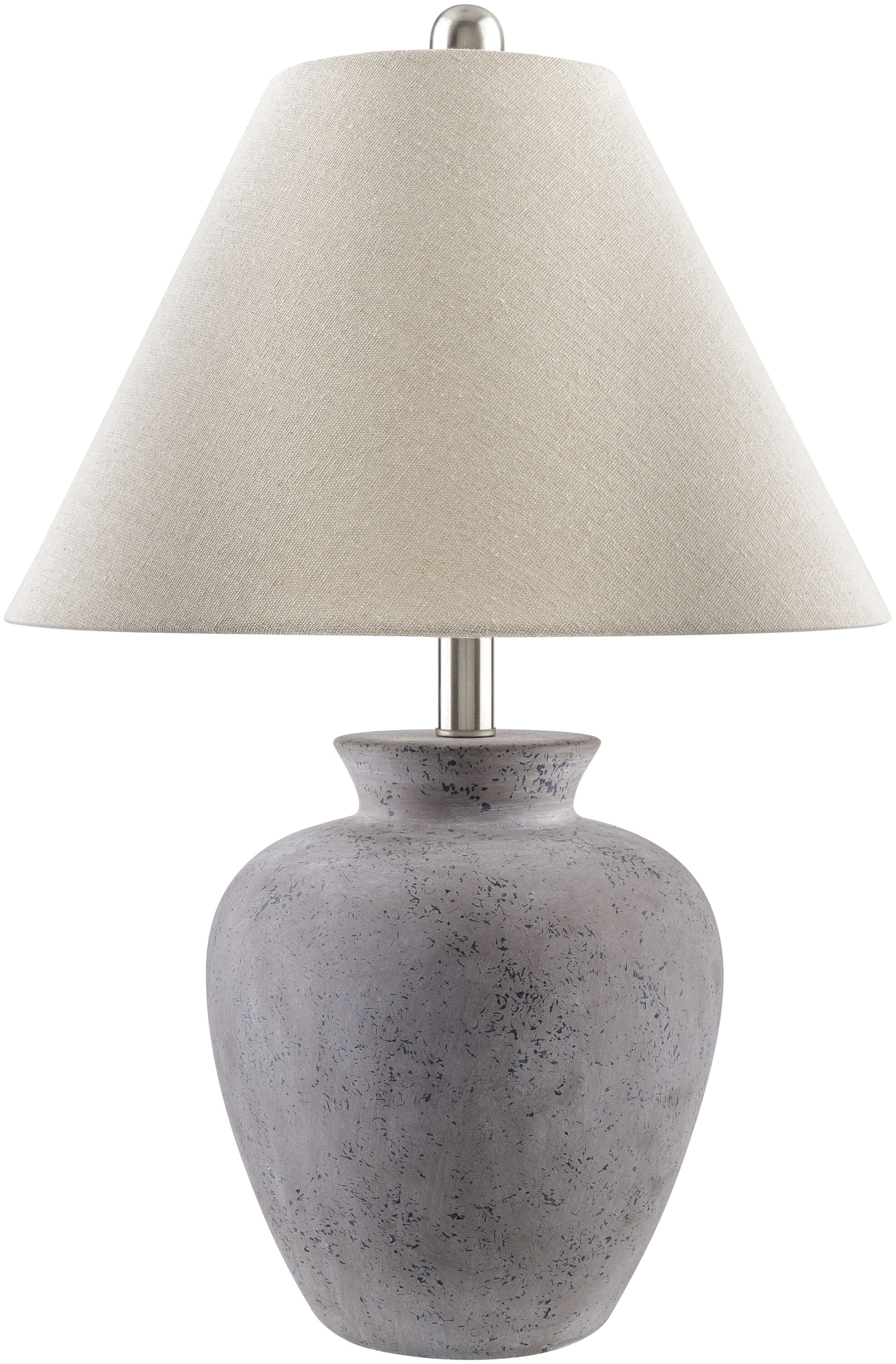 Livabliss ALL-003 Dalle 14.38-in Gray On/Off switch Table Lamp with Linen Shade