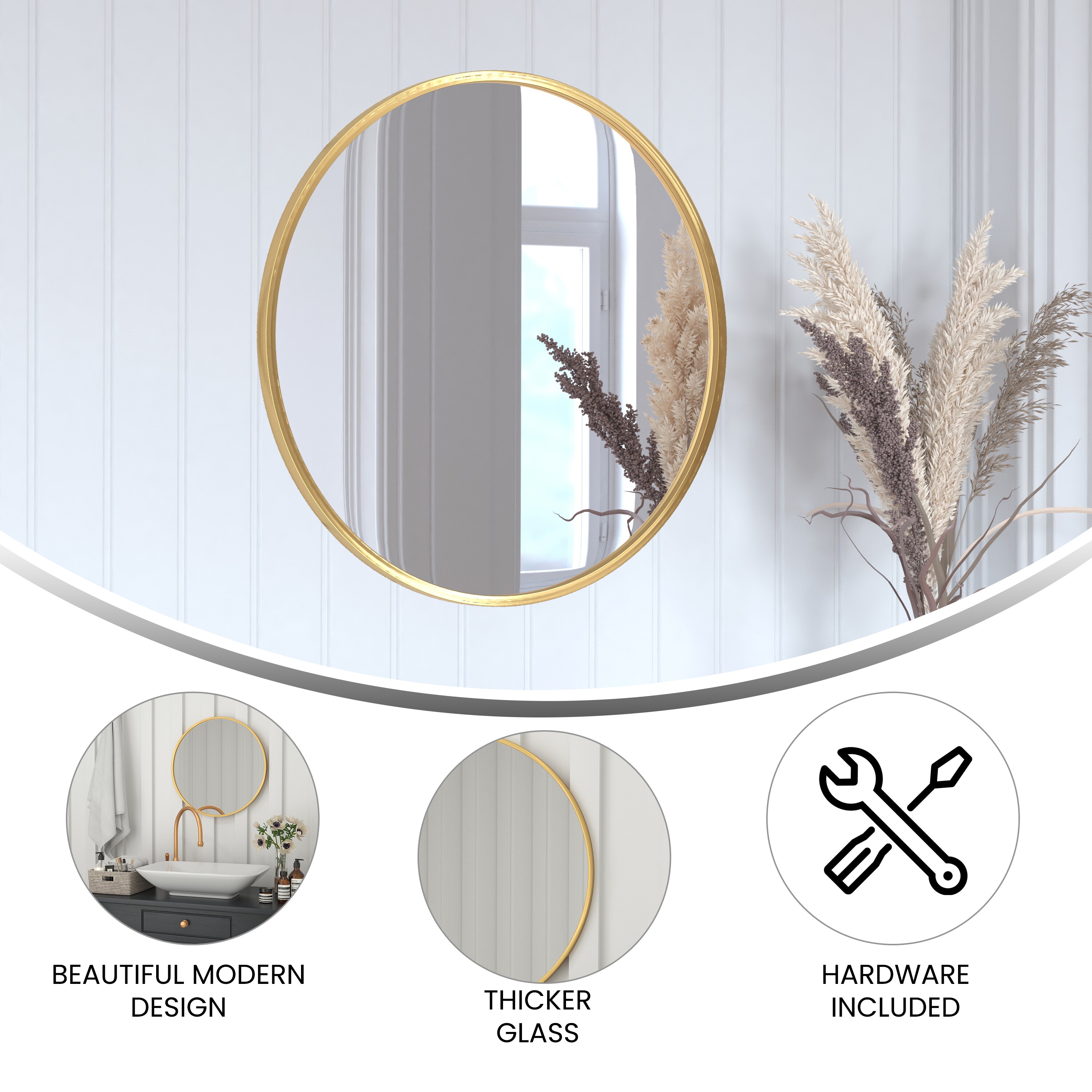 Merrick Lane 196861037900 Decor-Mirrors - View #3