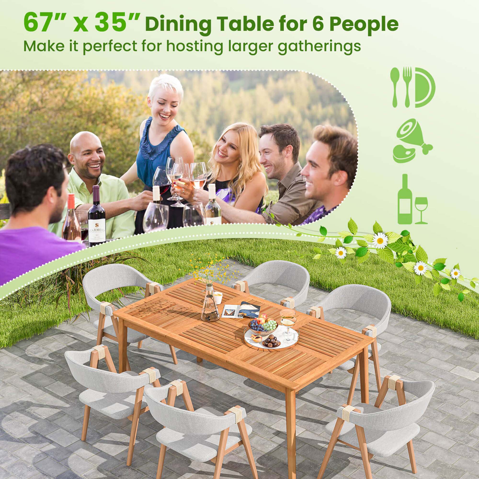 Costway HCST04221 Patio-Tables - View #5