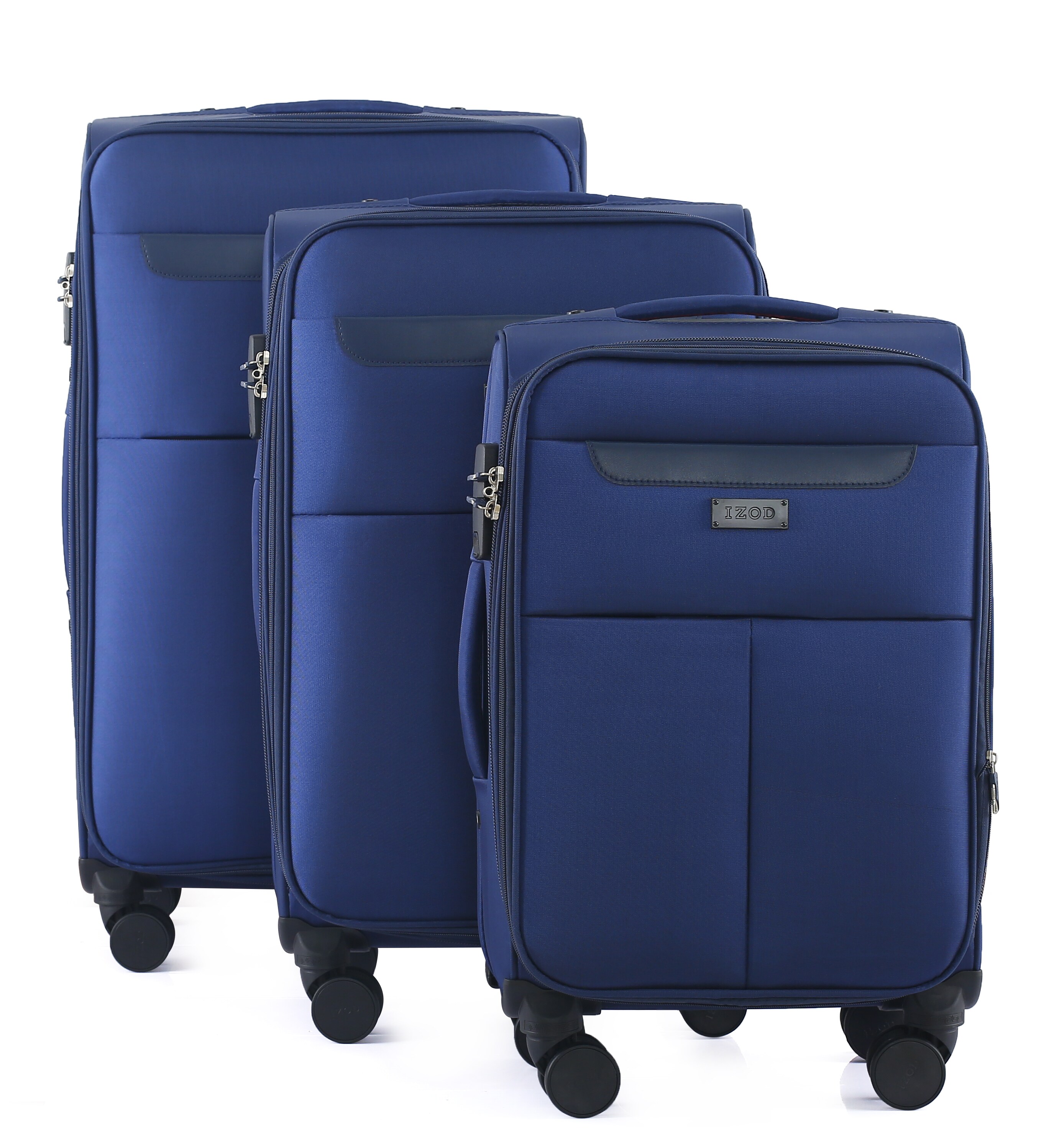 IZOD Liam 3 Piece Soft Shell Lightweight Expandable Luggage Set