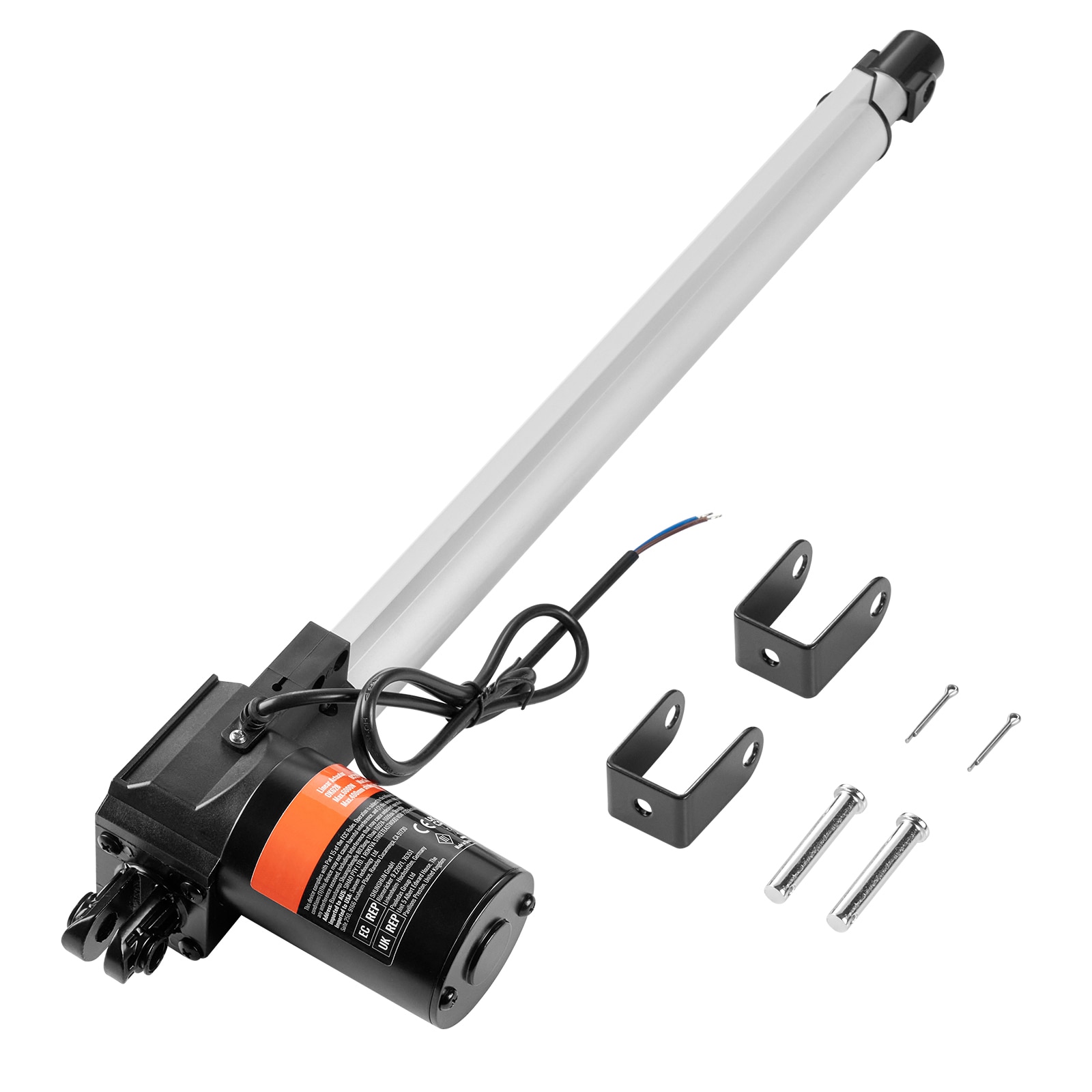 GIVIMO 12-V 16-in Stroke 1320-lb Heavy-Duty Linear Actuator with IP44 Protection and Mounting Bracket