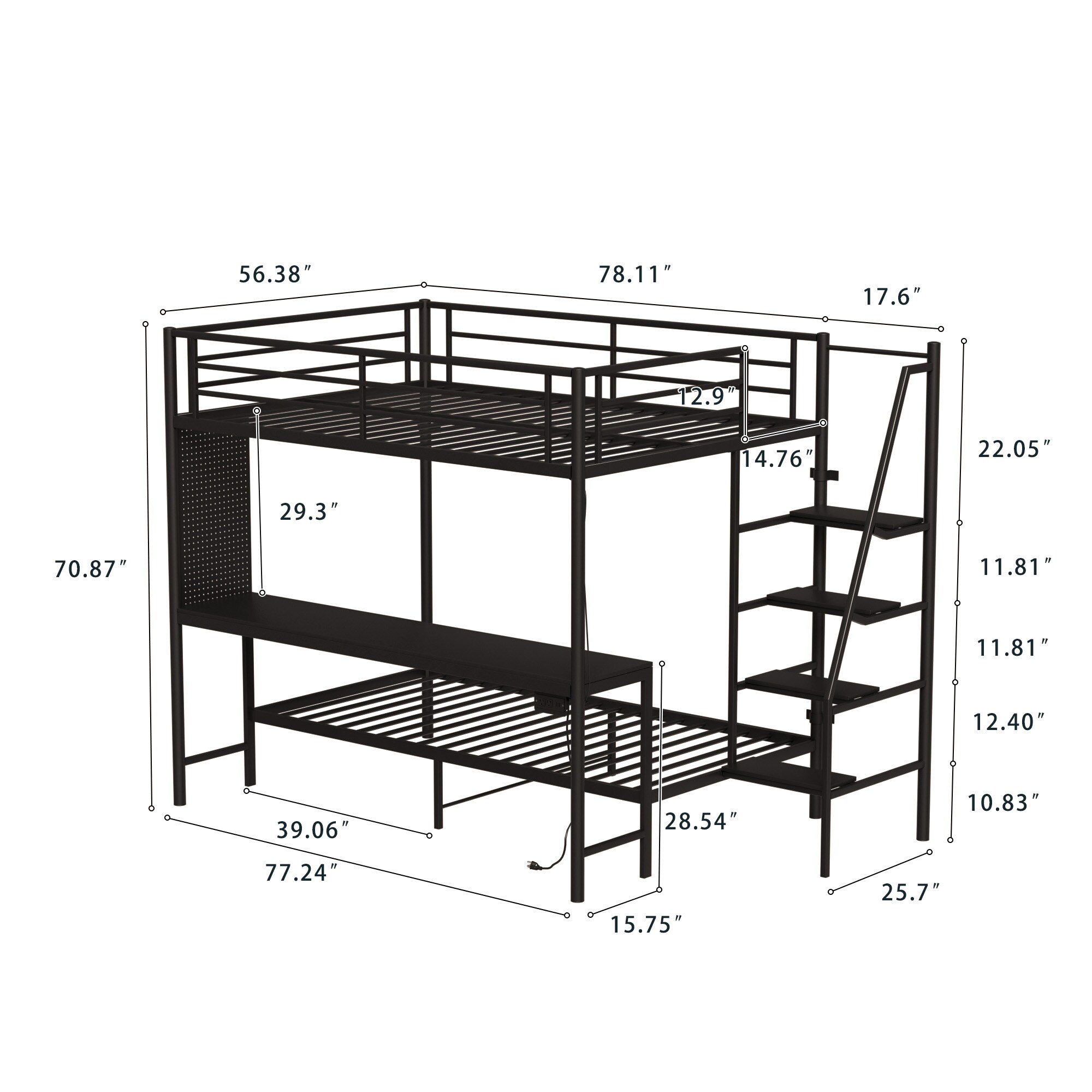 LUXEYARD DS-M-BAC04725 Bunk-Beds - View #2