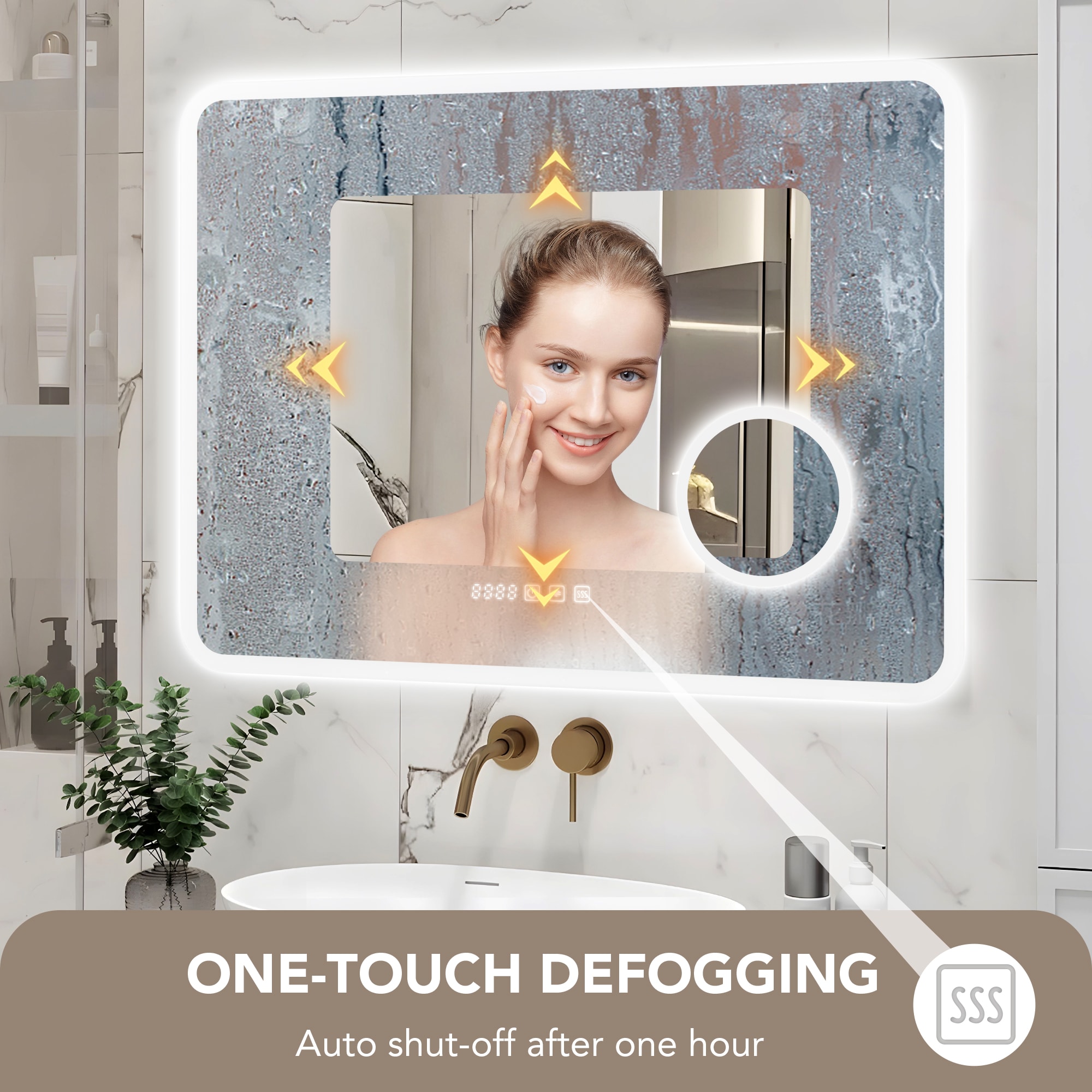 JEAREY JE-EDXJS-10FT-YE Framed-Bath-Mirrors - View #4