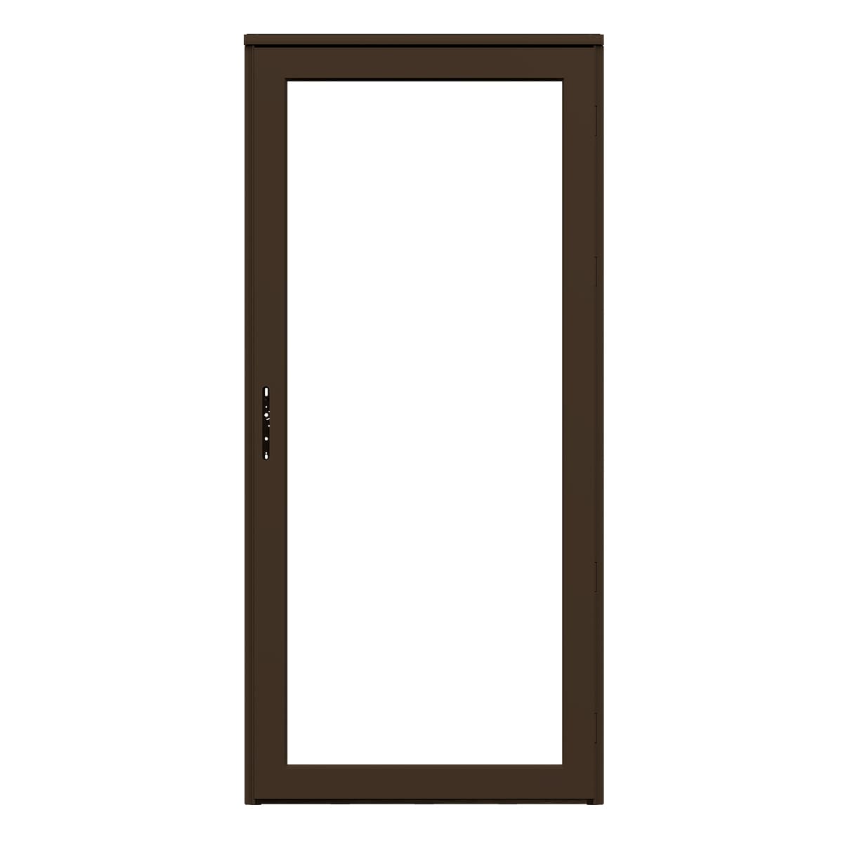 Platinum Secure Glass 36-in x 96-in Woodland Aluminum Storm Door Full-view (Handle Not Included) in Brown | - LARSON 44904389R