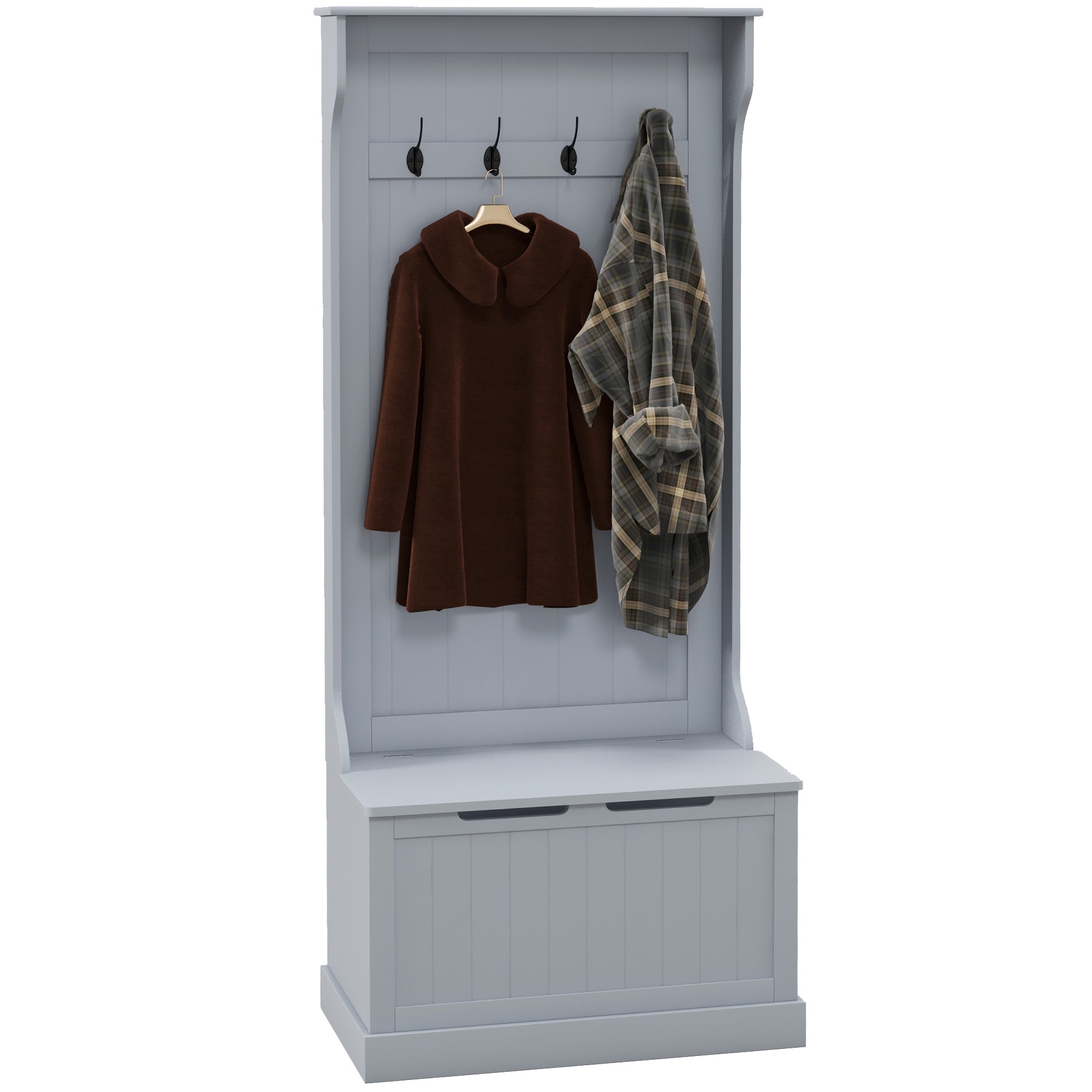 Flynama SH160367 Modern 28.25-in Grey Wood Hall Tree