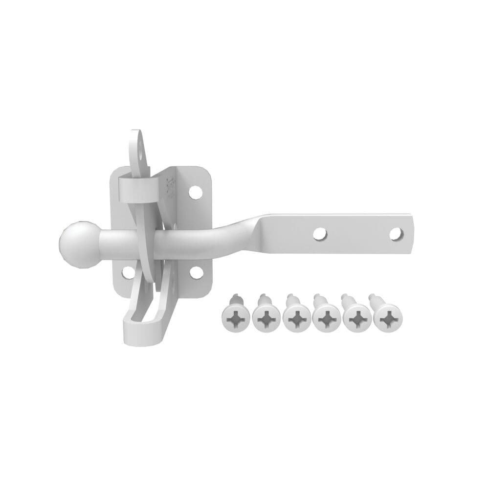 Barrette Outdoor Living 73025491 Standard 2-1/4-in White Gate latch