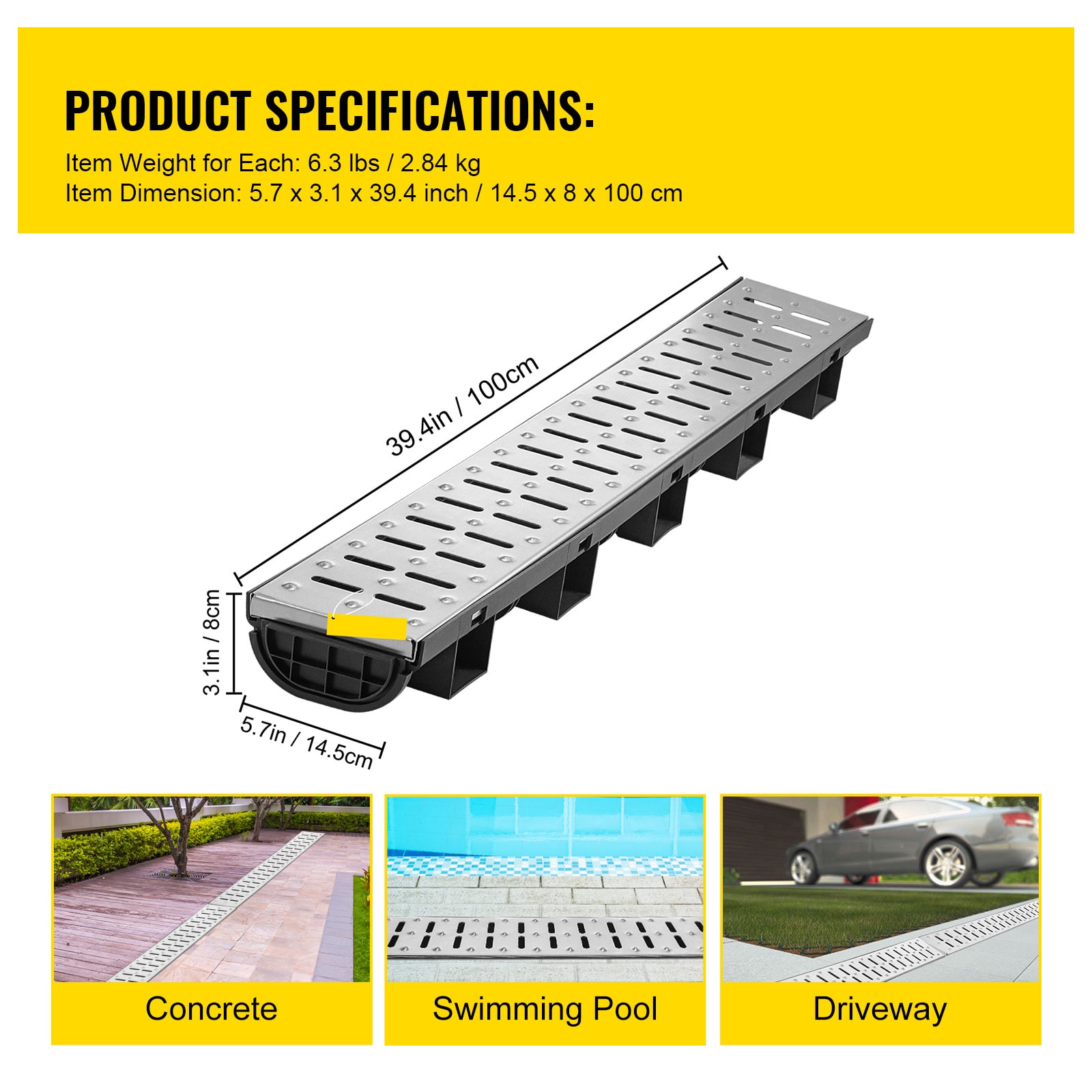 VEVOR SCPSXGBM100400554V0 Outdoor-Drainage - View #7