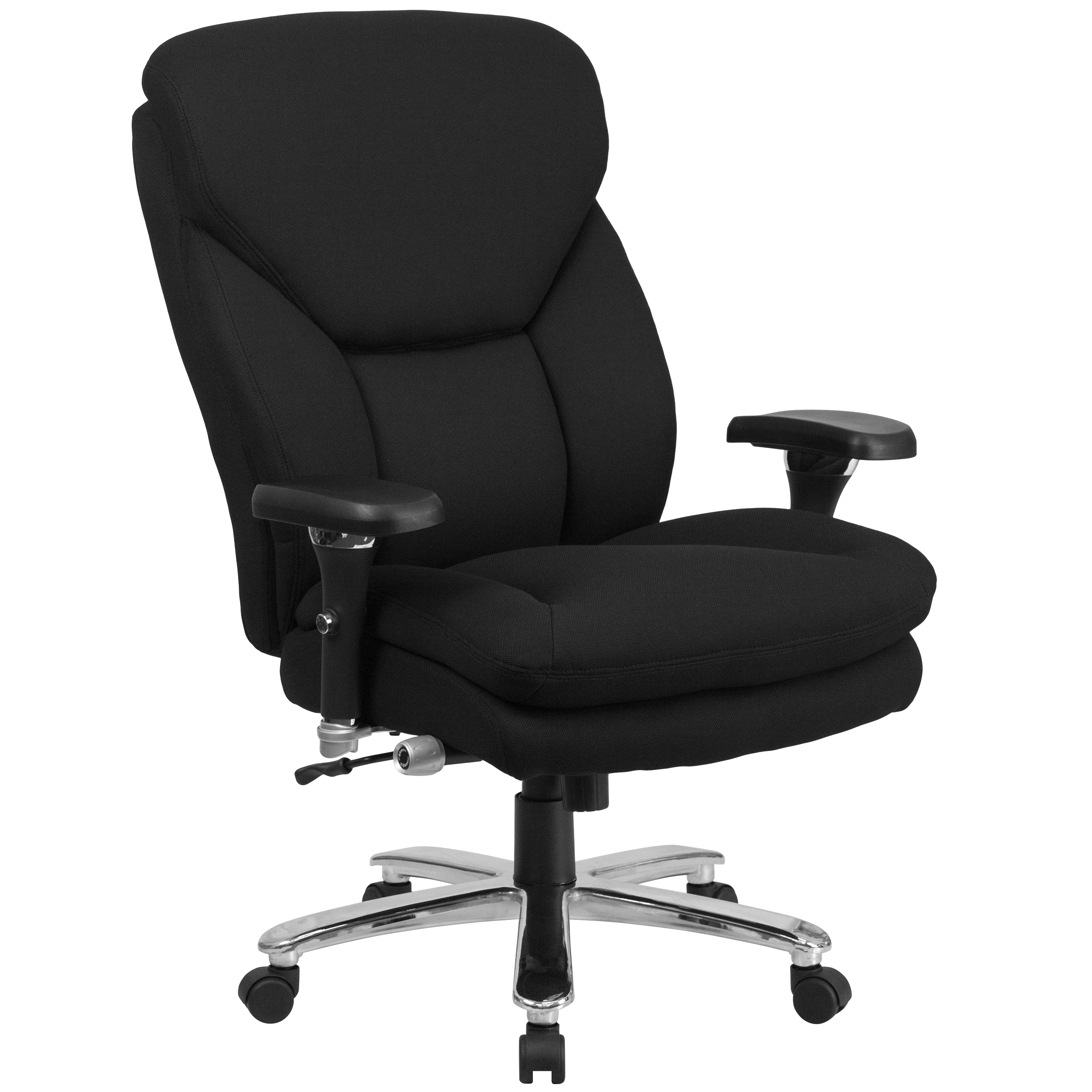 Flash Furniture Black Fabric Contemporary Adjustable Height Swivel  Upholstered Desk Chair in the Office Chairs department at