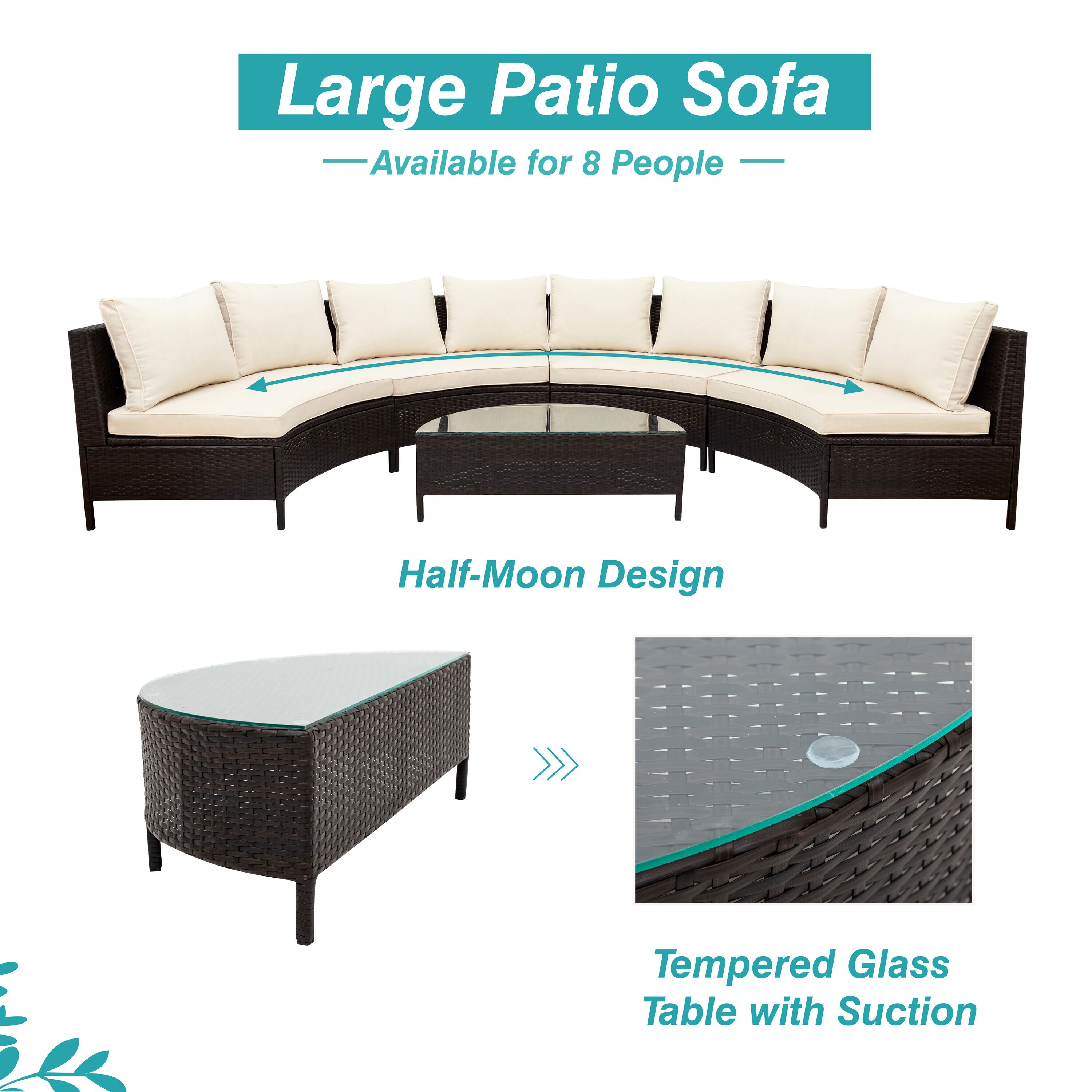 Nestfair FETOP0149A Patio-Sofas-Daybeds - View #4