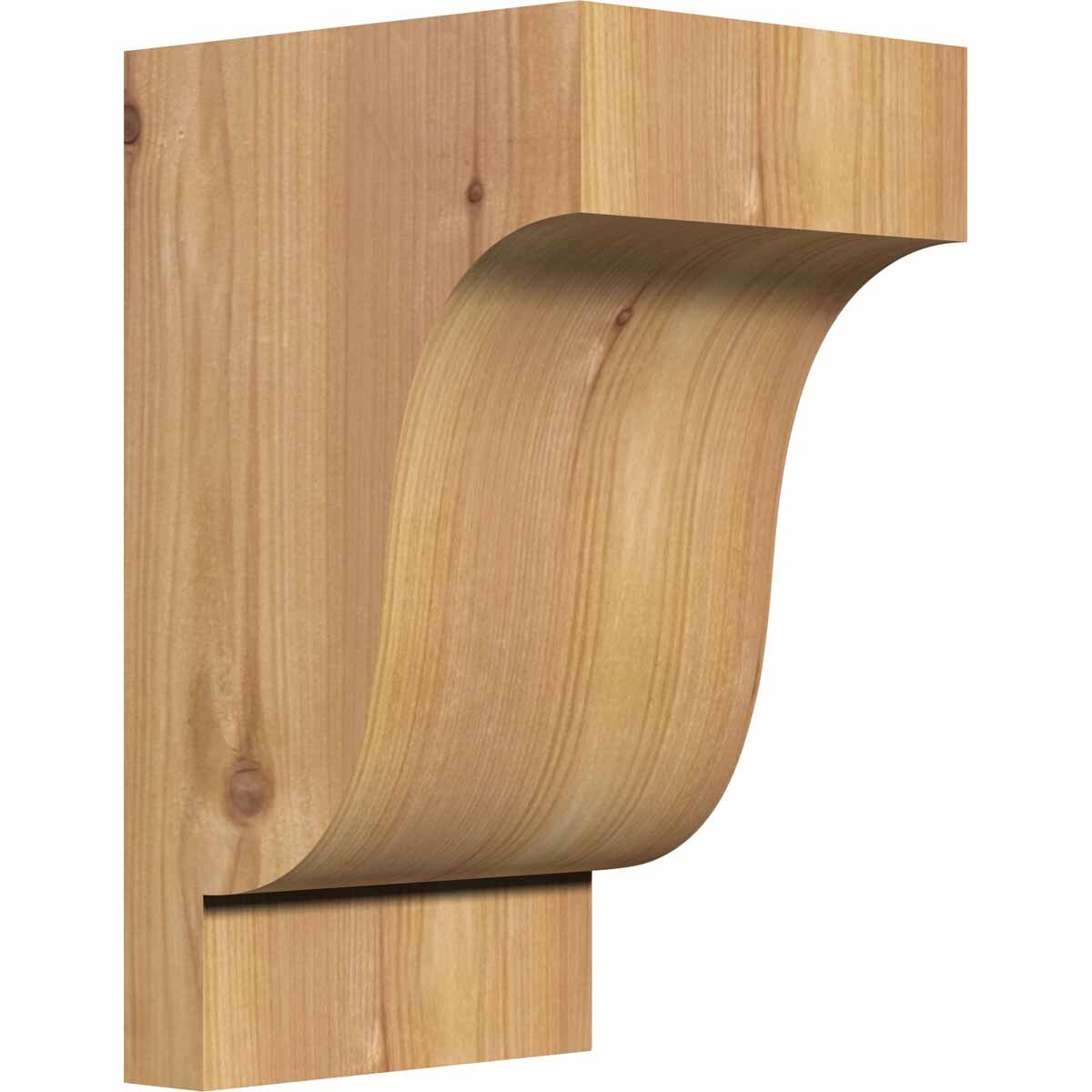 Ekena Millwork COR06X06X10NEW00SWR 5.5-in x 6-in x 10-in Newport Unfinished Western red cedar Wood Paintable/Stainable Corbel