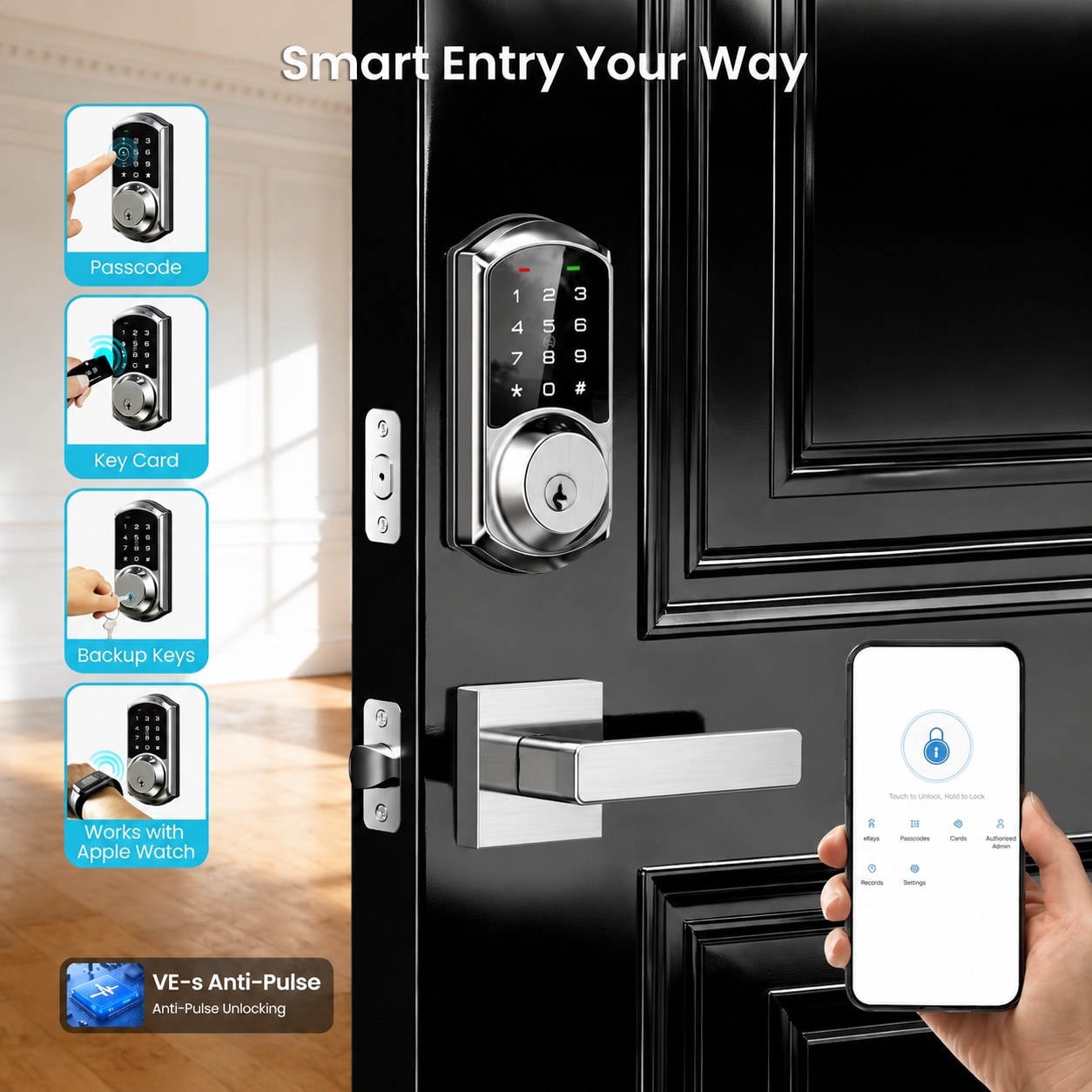 KIWDZFU LKI0805B287 Electronic-Door-Locks - View #2