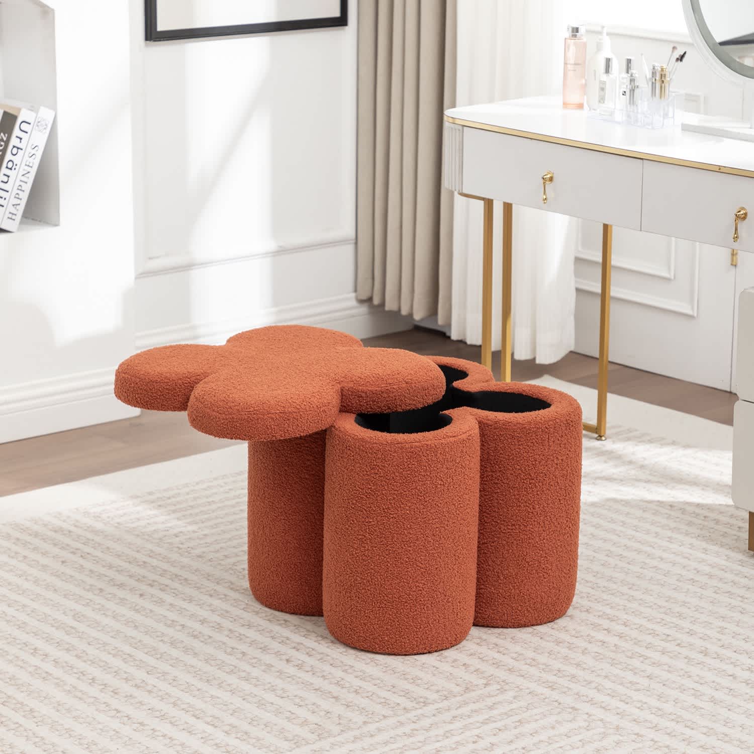 SEYNAR XY789ORANGE Indoor-Ottomans - View #4