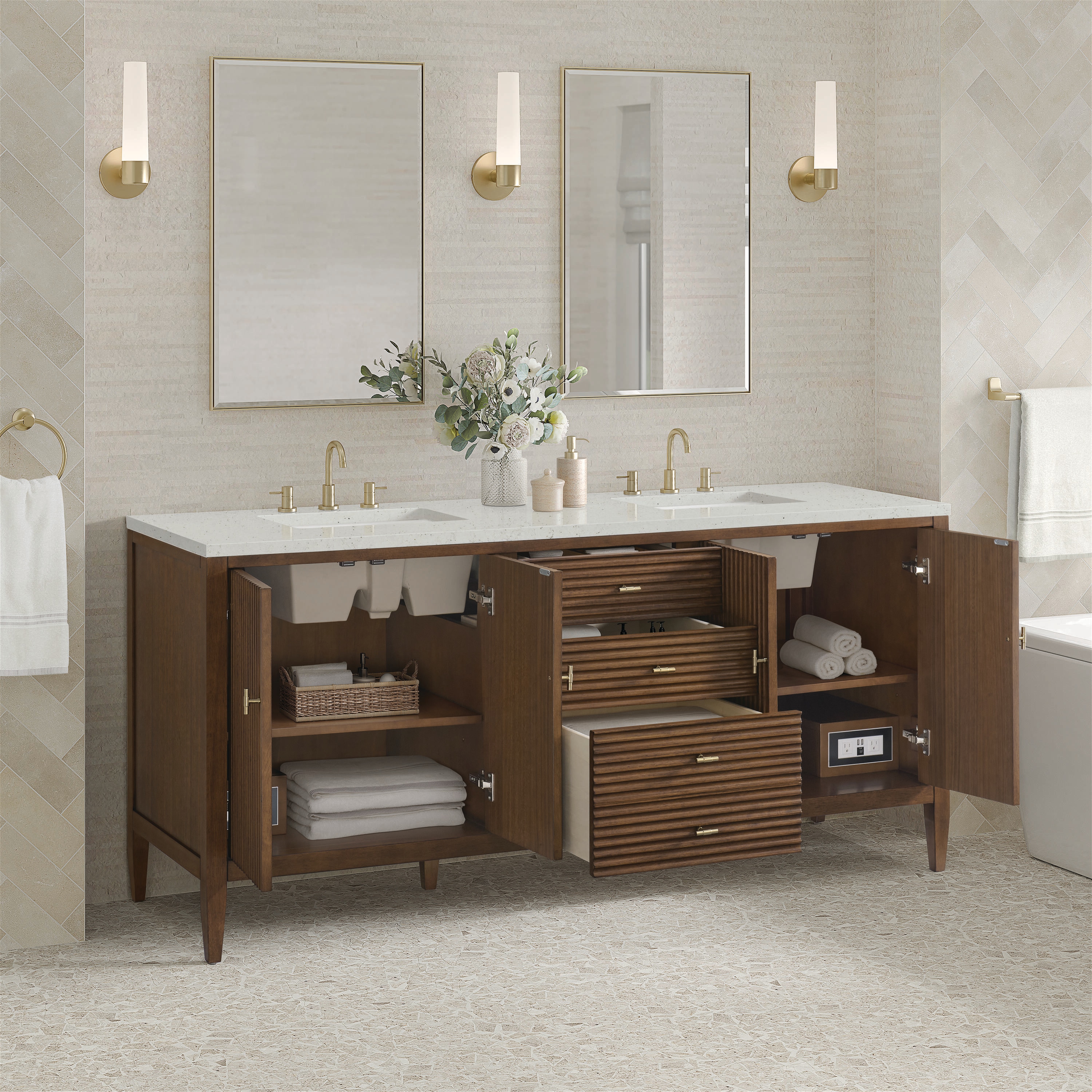 James Martin Vanities 485-V72-WLT-3LDL Bath-Vanity-Combo - View #4