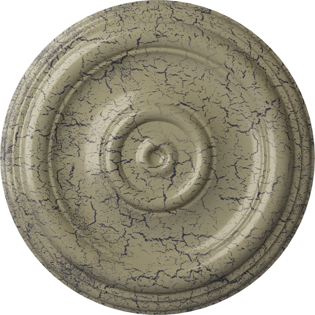Ekena Millwork CM12TRCSC Traditional 12-in W x 12-in L Painted Castle Stone Crackle Polyurethane Whole Ceiling Medallion