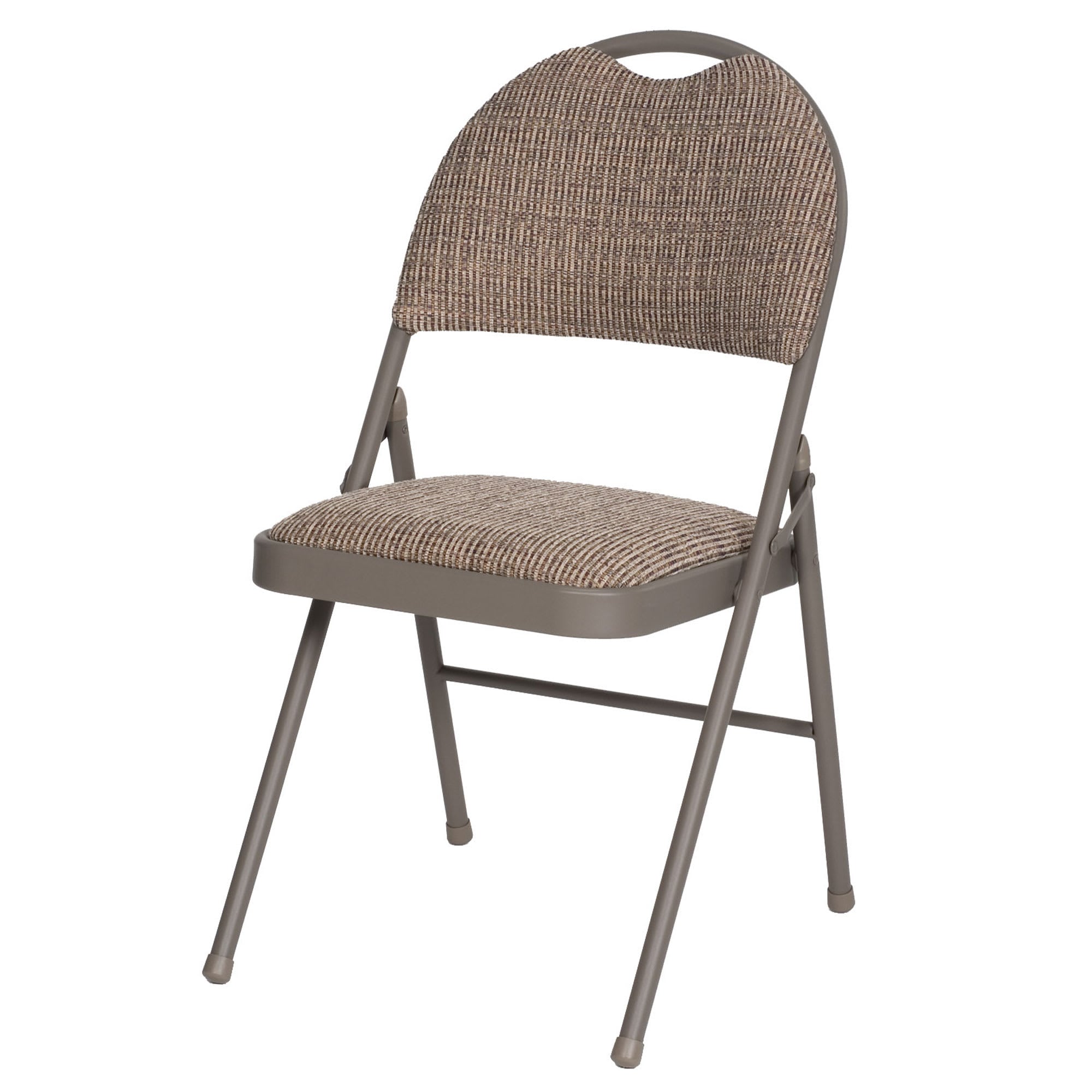 Meco Corporation 321744 Sudden Comfort Motif Fabric Double Padded High Back Folding Chair with Chicory Lace Steel Frame for Indoor or Outdoor Use Set of 4