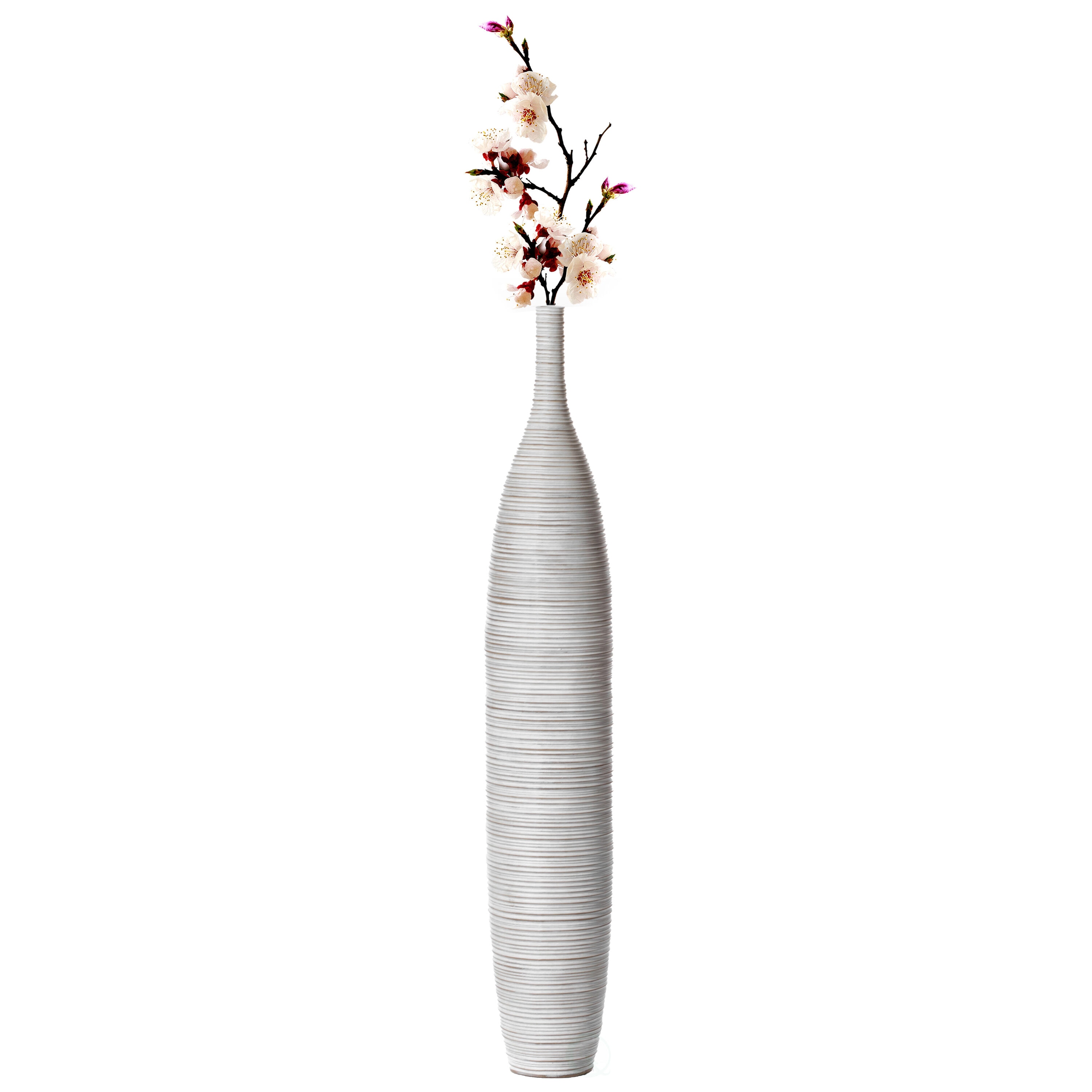 Uniquewise QI004177.L White Polyresin Modern Vase