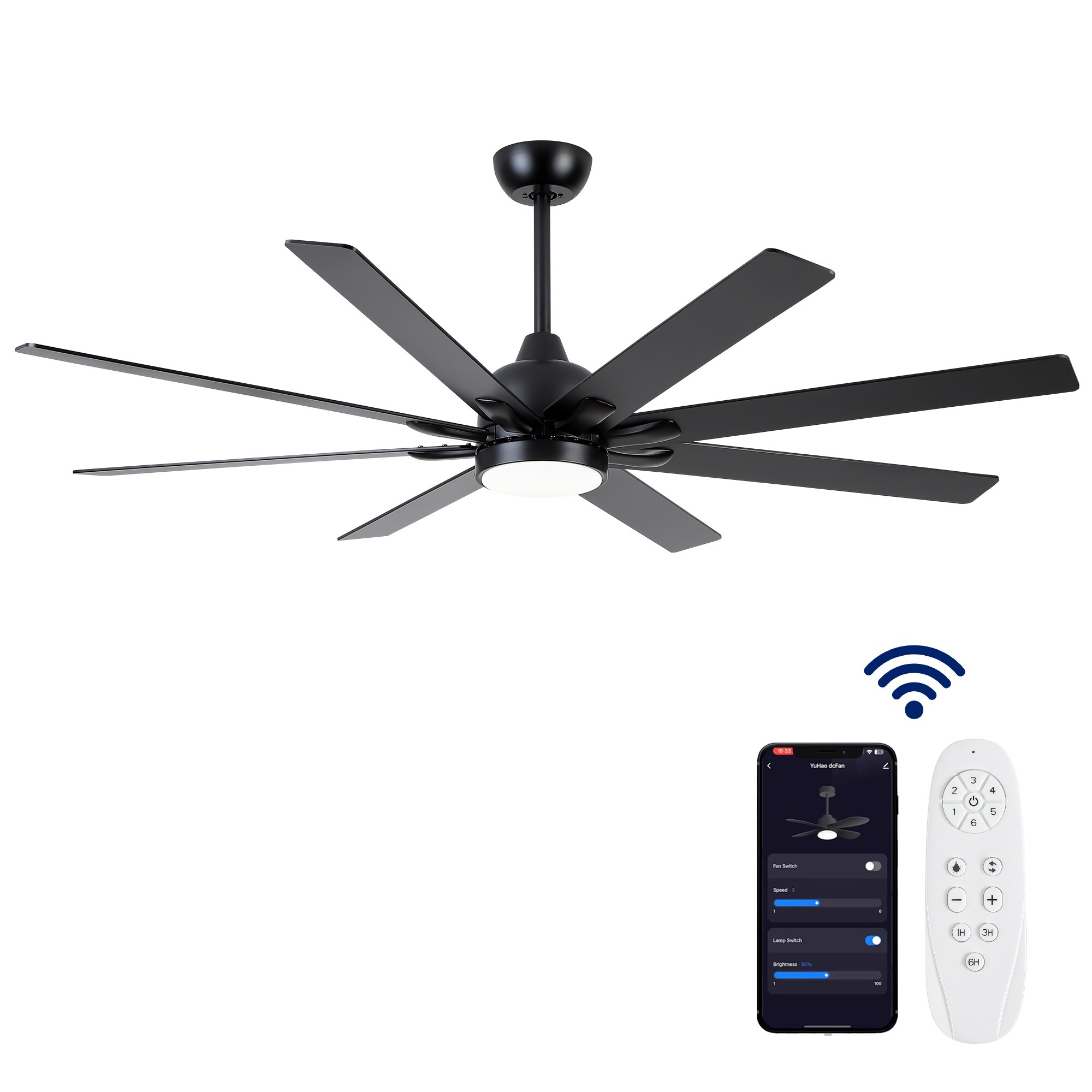 YUHAO LSDC1160BK722 Ceiling-Fans - View #2