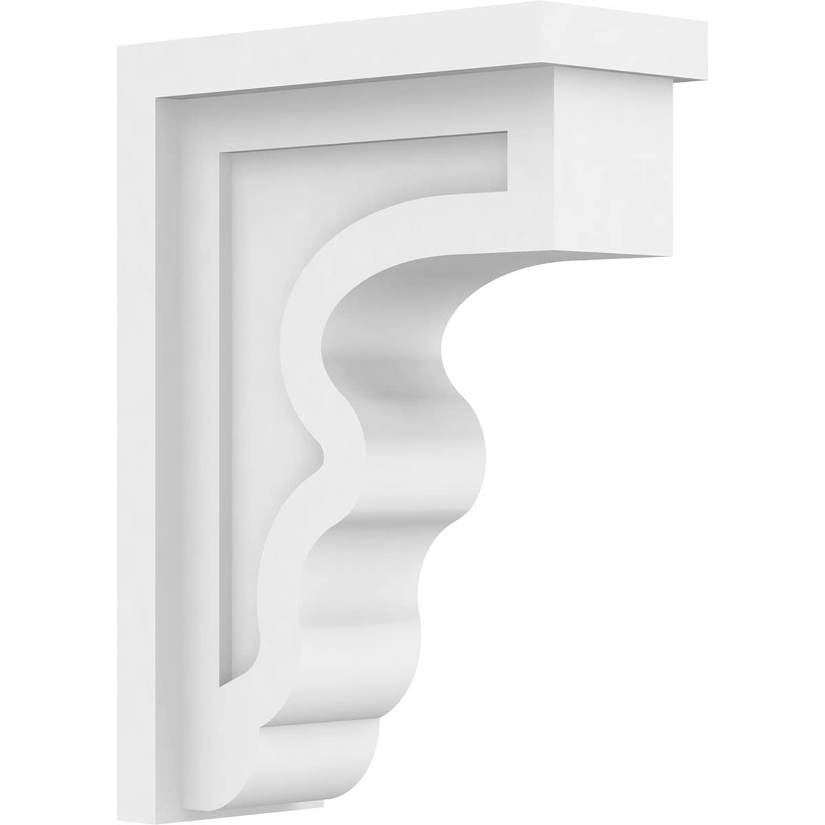 Ekena Millwork CORP04X08X11HLD 3.5-in x 8-in x 11.25-in Standard highland Unfinished White PVC Paintable Corbel