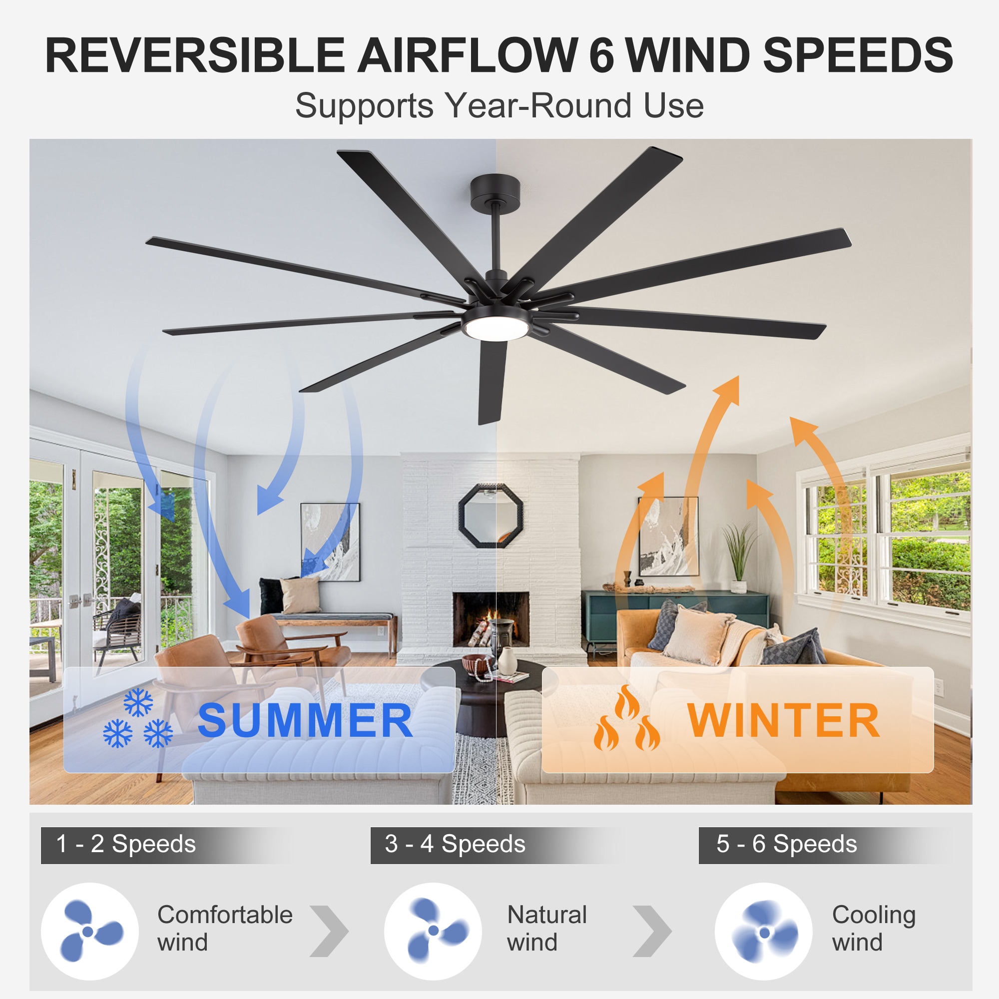 Airsurfer AS-35088-BK-H Ceiling-Fans - View #6