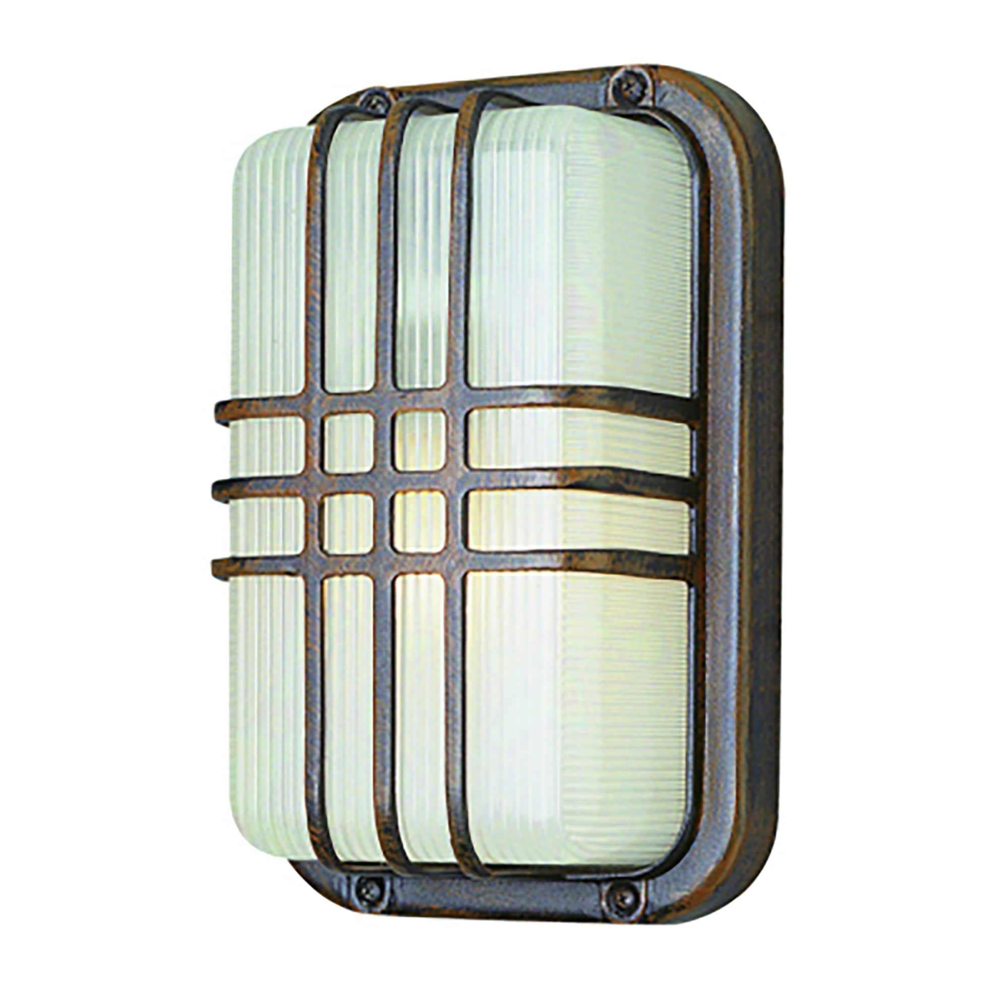 Lucid Lighting 41104 RT 1.0 -Light 10.0-in H Brown Hardwired Outdoor Wall Light