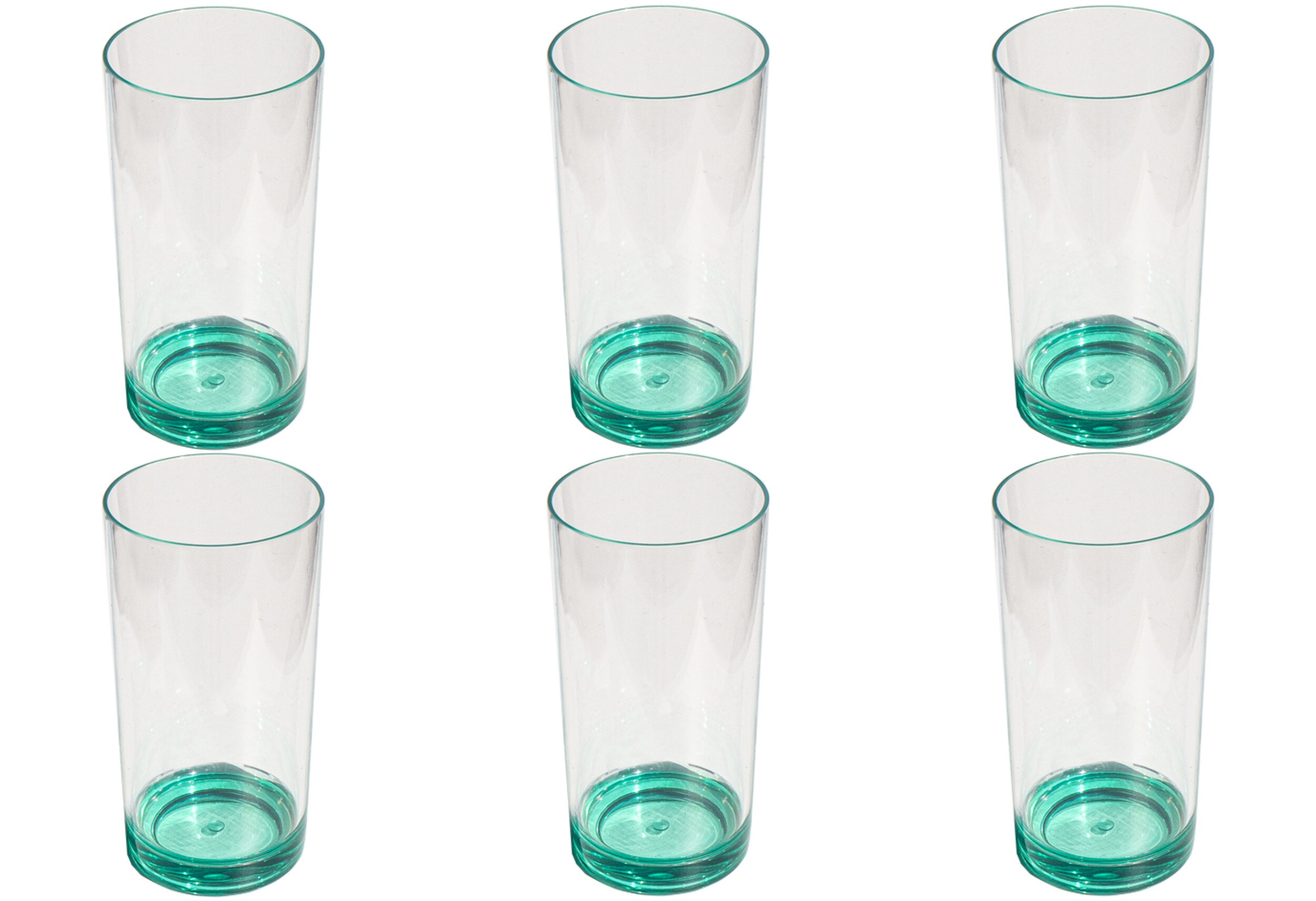 TarHong Color Base Acrylic Drinking Glass - Teal - 24 oz - Set of 6