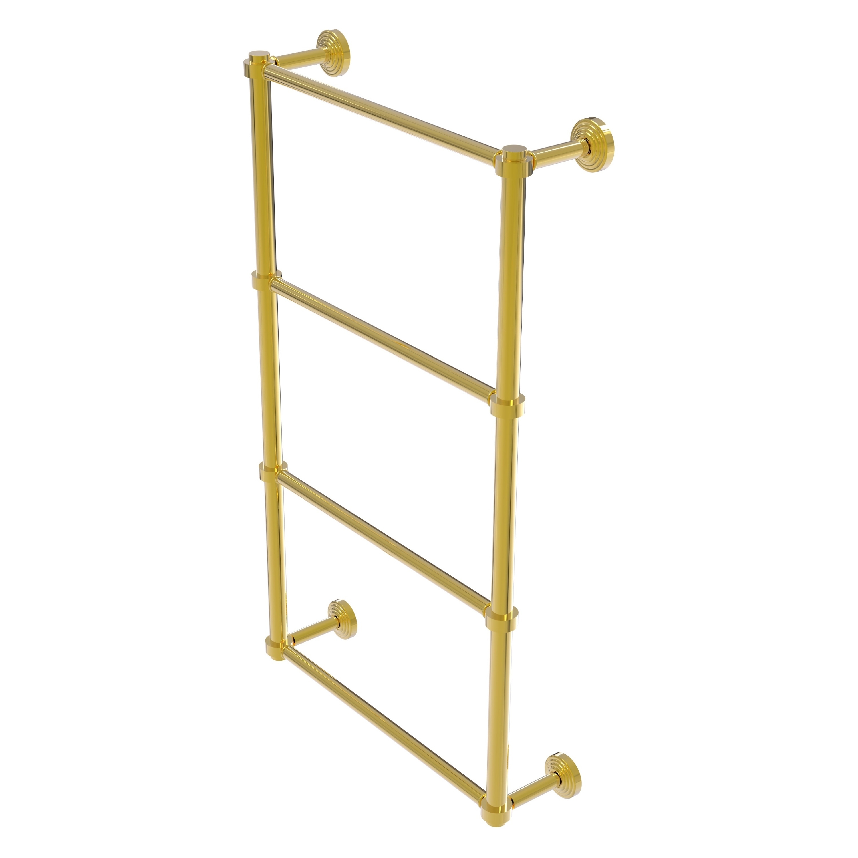 Allied Brass WP-28-30-PB Waverly Place 30-in double Polished Brass Wall mount 4-tier Towel Bar