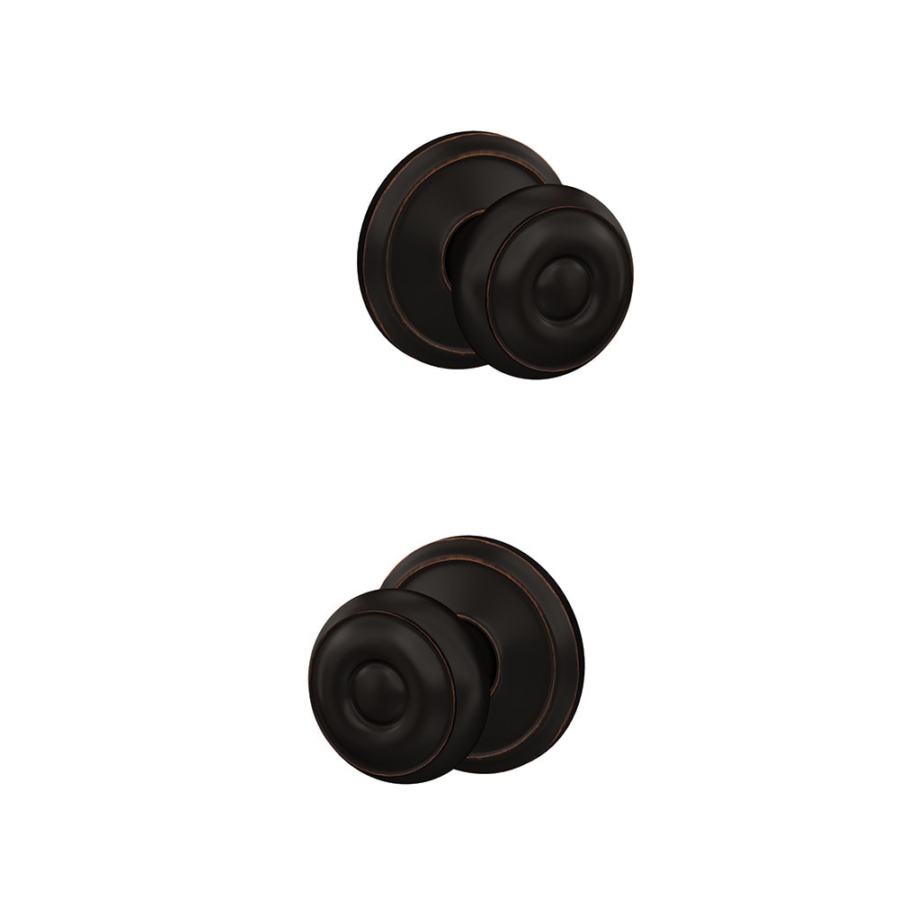 Schlage FC172 GEO 716 ALD Custom Georgian - Alden Aged Bronze Interior Hall/Closet Dummy Door Knob