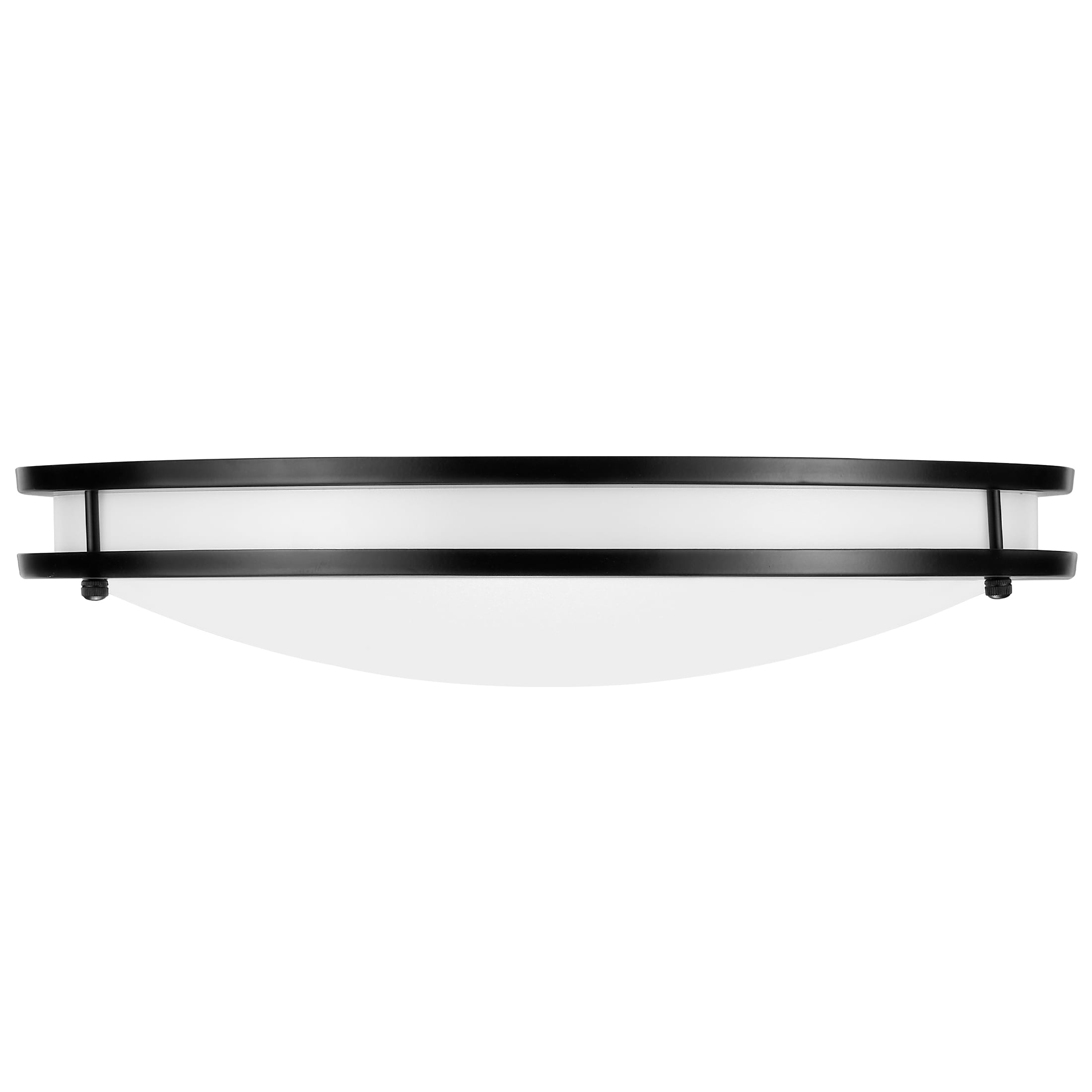 16-inch Black Aluminum LED Flush Mount Ceiling Light