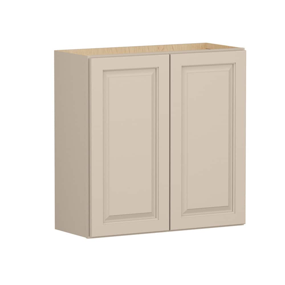 Shenandoah Stemson 30-in W x 30.125-in H x 12-in D Oat Painted Wall Fully Assembled Cabinet Raised Panel Raised panel
