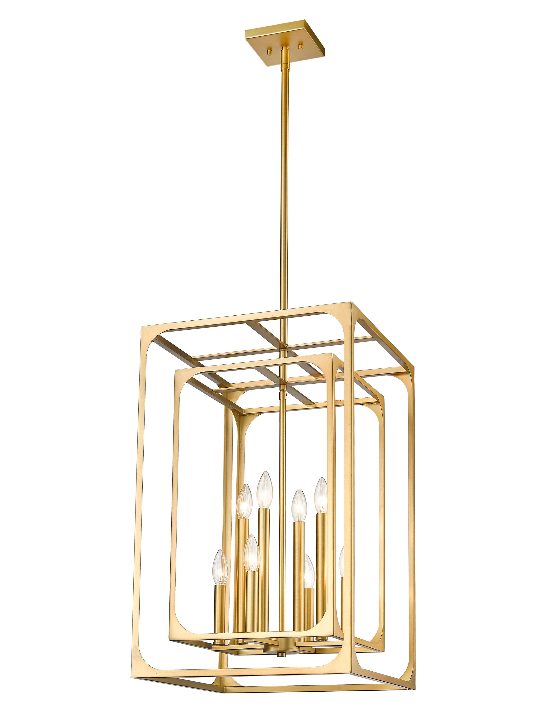 Easton 8-Light Brass Candle Chandelier