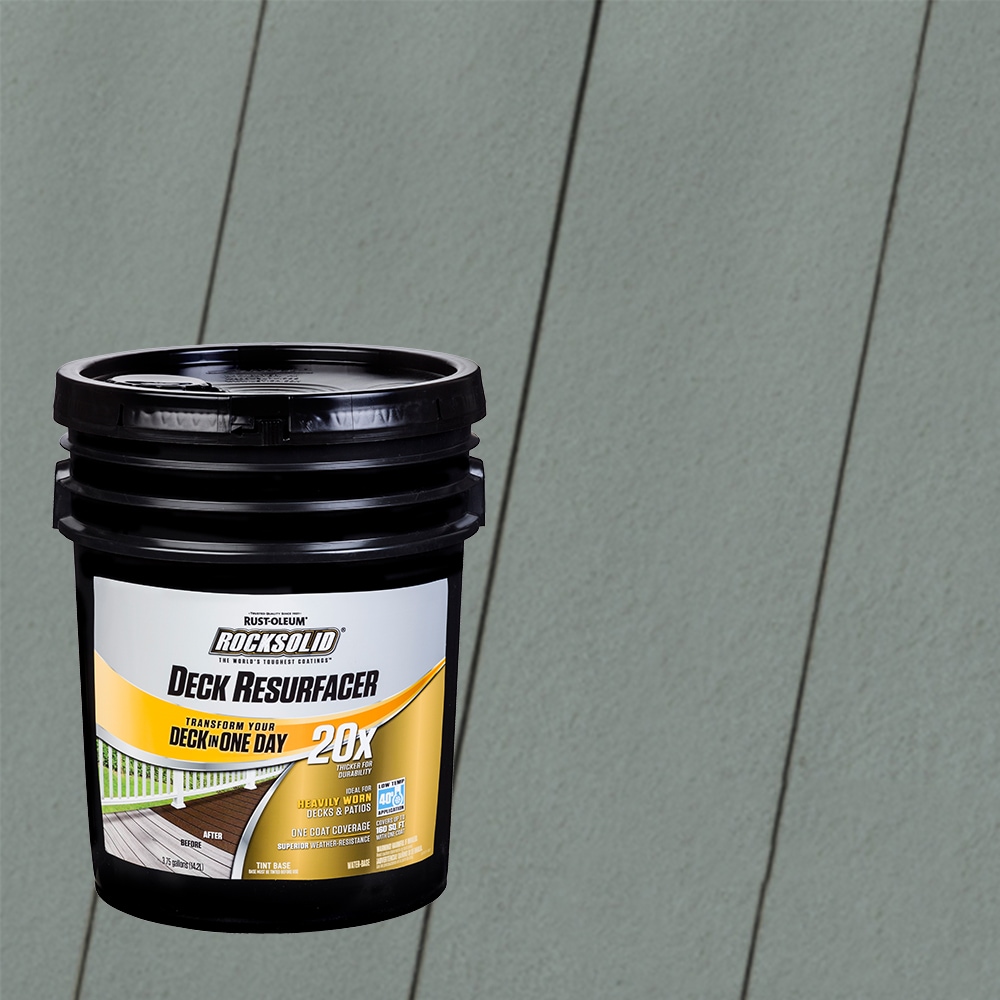 Rust-Oleum 319577T RockSolid 20X Deck Resurfacer Pre-Tinted Granite Solid Exterior Wood Stain and Sealer in One ( 4-gallon )