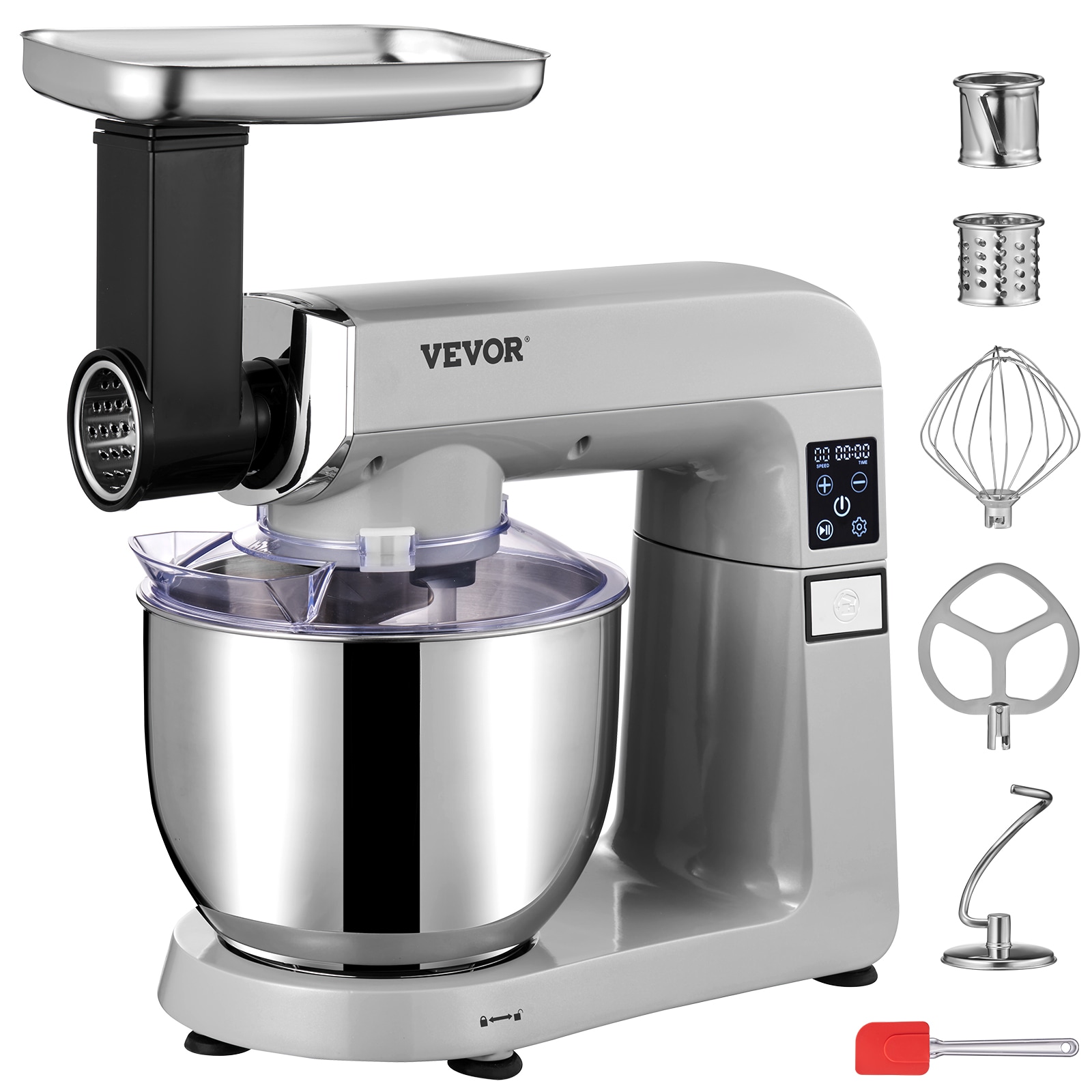 VEVOR 6 Speeds 450W 7.4Qt Stand Mixer Stainless Steel + Metal 7.4-Quart Commercial/Residential Bowl-lift Stand Mixer ZRL7L450W110V113VV1 Sansujyuku sansujyuku.com